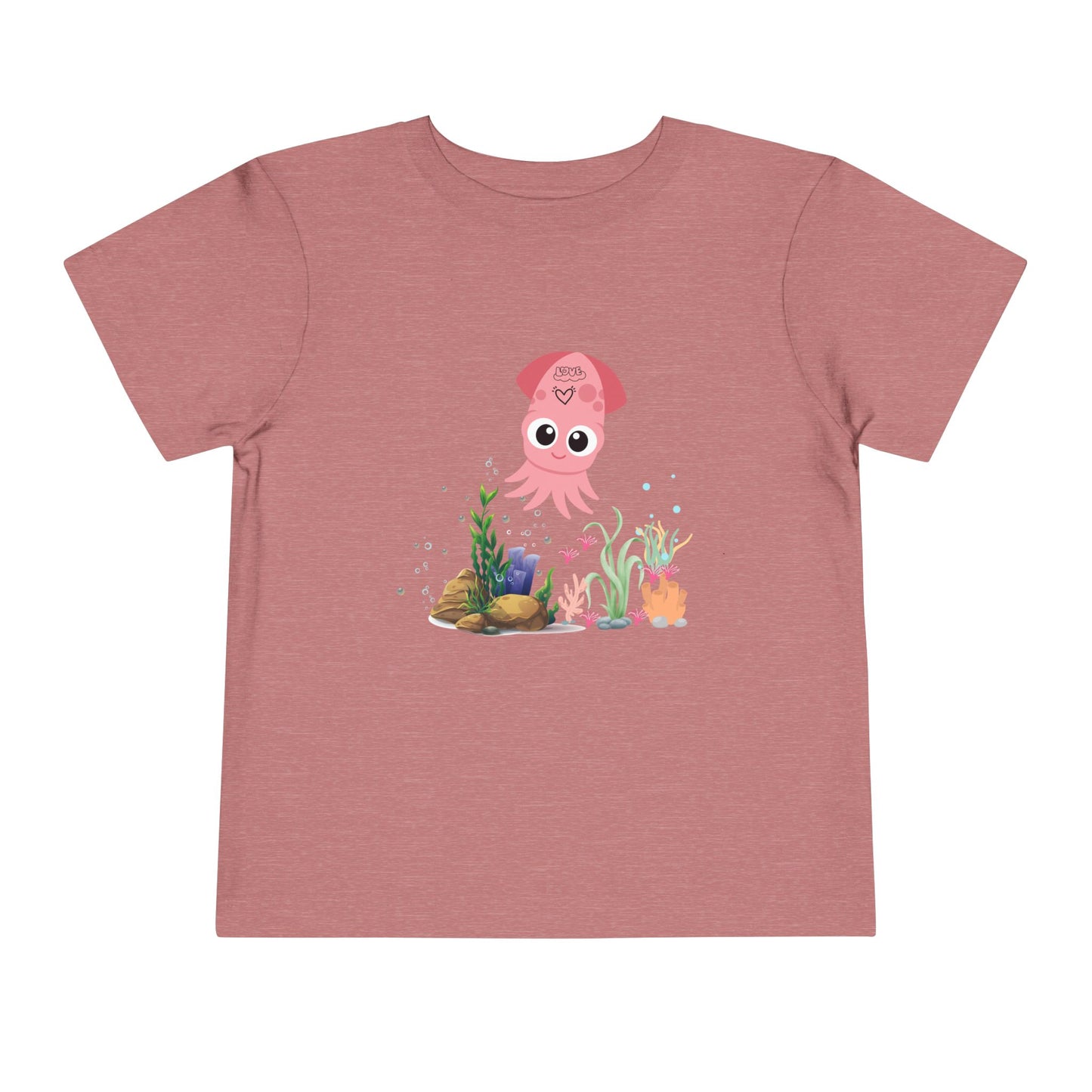 Adorable Pink Octopus Toddler Tee, Kids Beach Shirt, Summer Outfit, Birthday Gift, Animal Lover Top