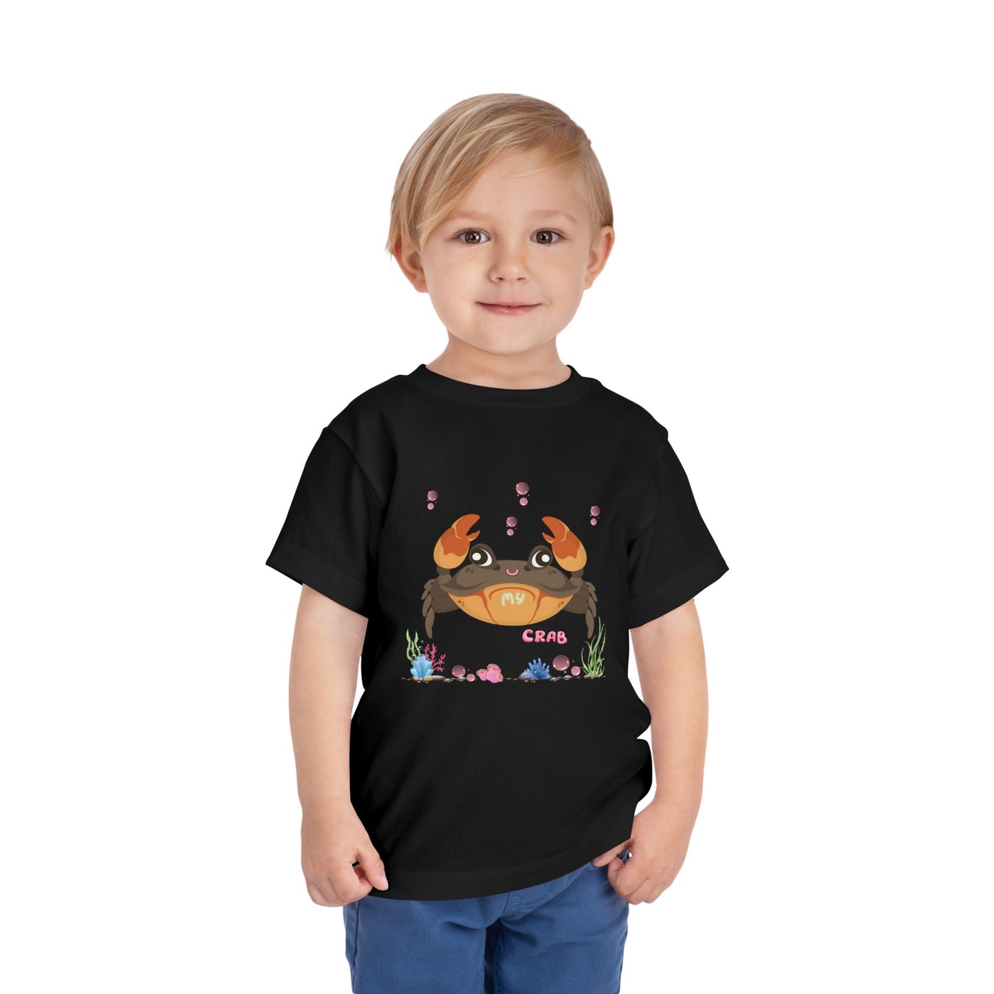 Cute Crab Toddler Tee, Beach Outfit, Summer Fun Shirt, Kids Gift, Children's Clothing, Playful Summer Vibes, Ocean Theme