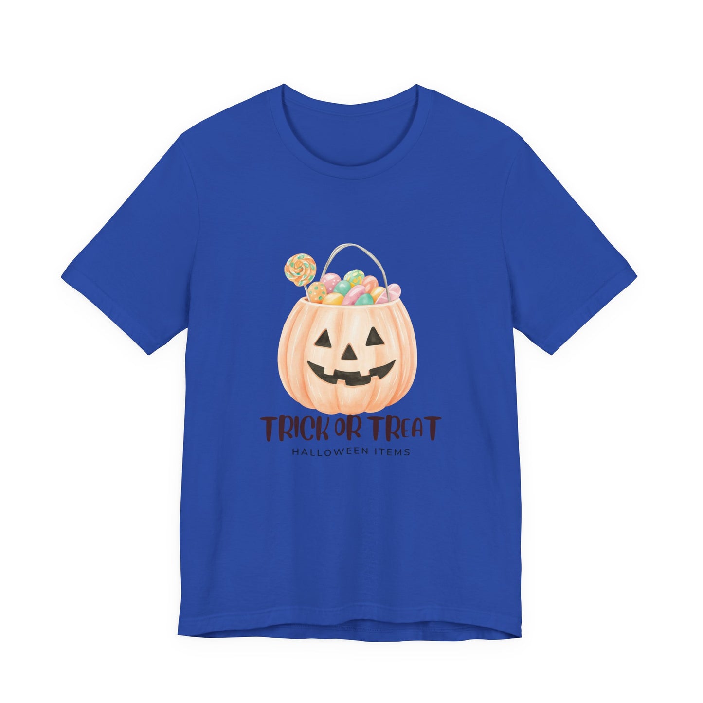 Halloween Trick or Treat T-Shirt, Unisex Graphic Tee, Fall Wardrobe Addition, Perfect for Halloween Parties, Spooky Season Wear