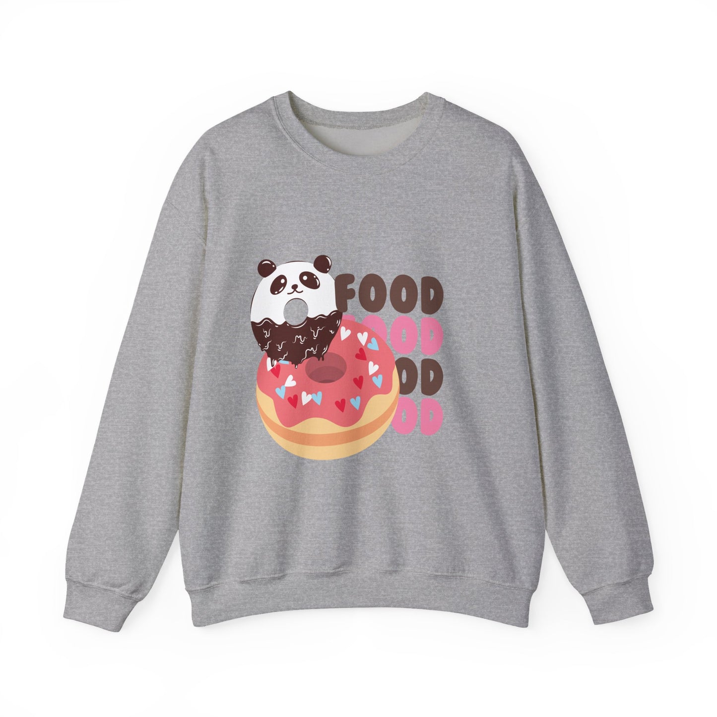 Panda Foodie Crewneck Sweatshirt - Cozy Unisex Apparel for Food Lovers, Perfect Gift for Birthdays, Foodie Holidays, Casual Wear