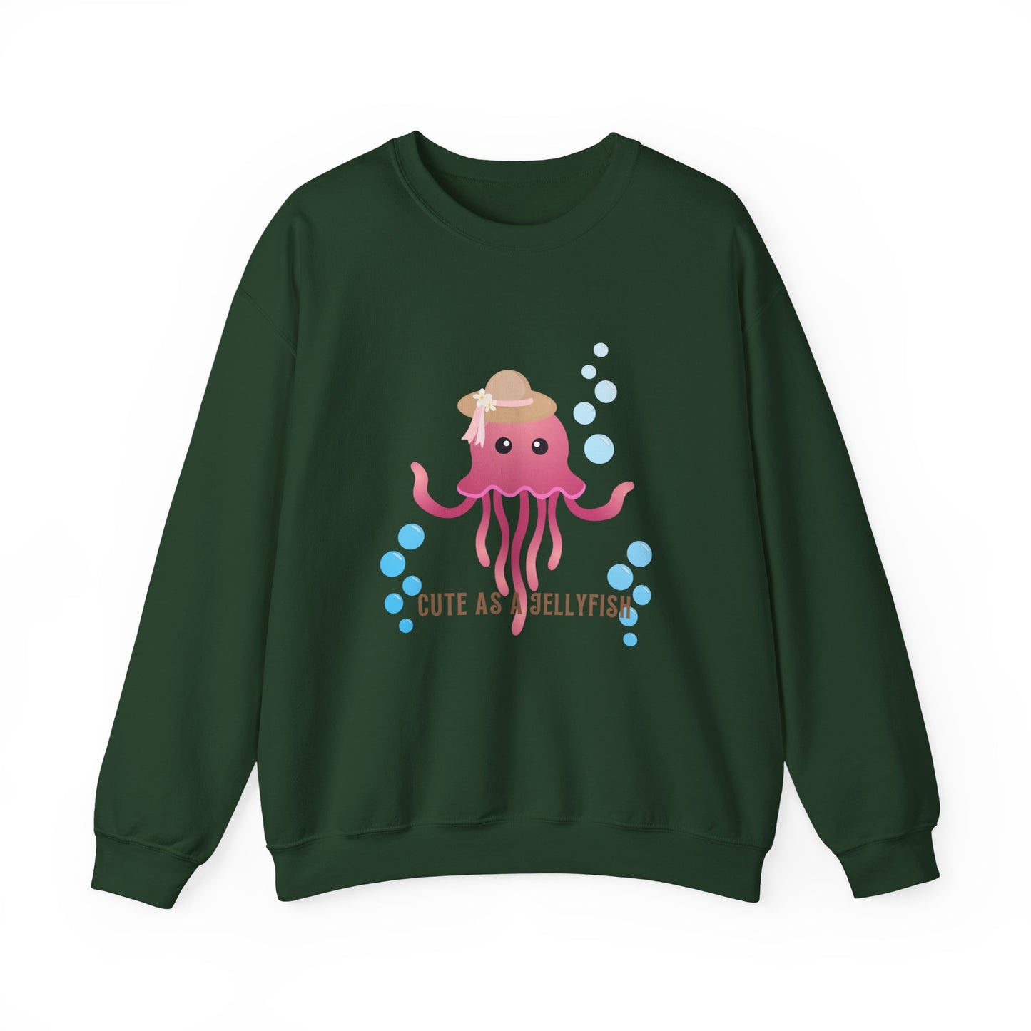 Cute Jellyfish Sweatshirt for Cozy Vibes, Unisex Crewneck, Gift for Ocean Lovers, Fun Casual Wear, Beach Day Outfit, Comfortable Style