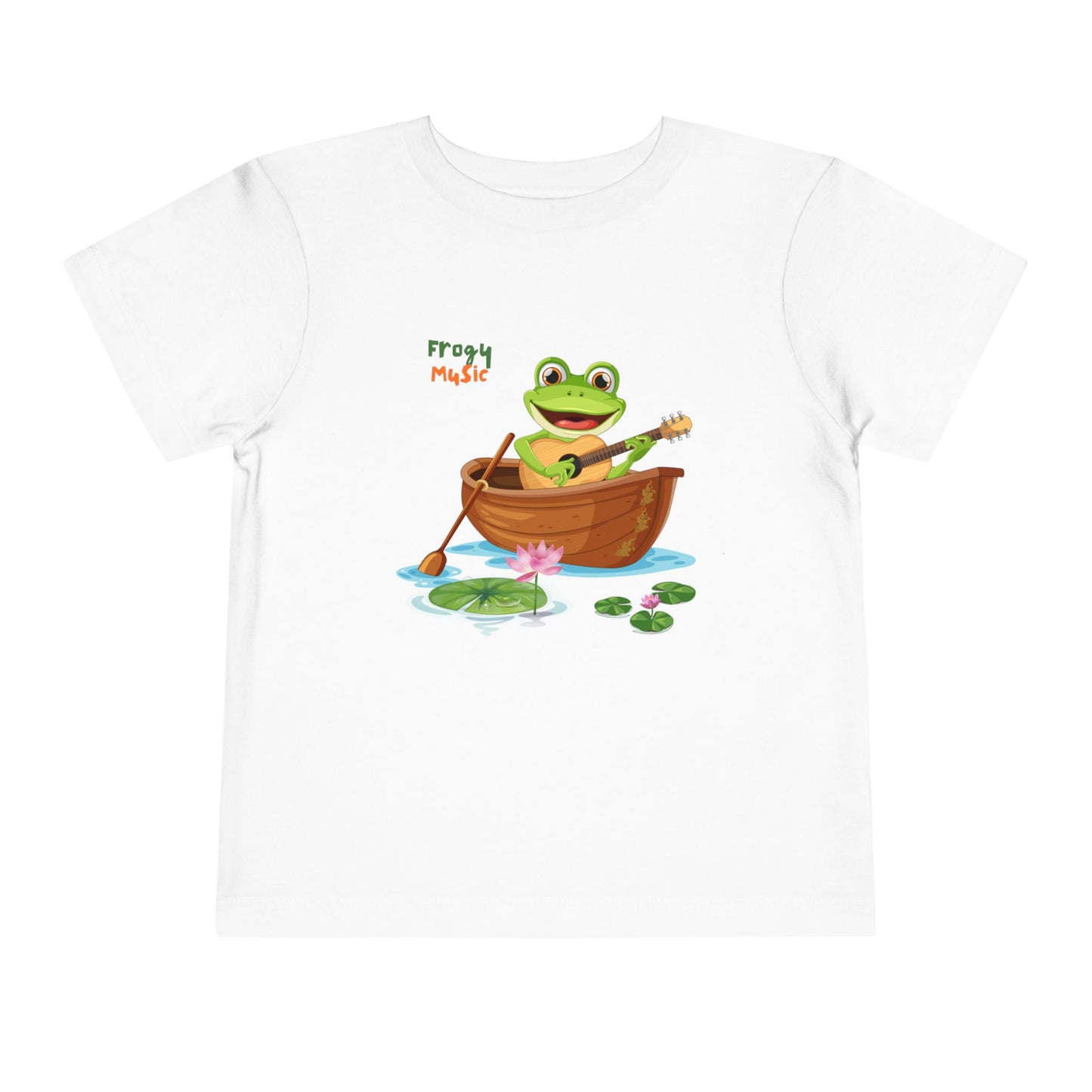 Musical Frog Toddler Tee, Cute Gift for Kids, Fun Summer Wear, Birthday Present, Playful Tee for Little Ones