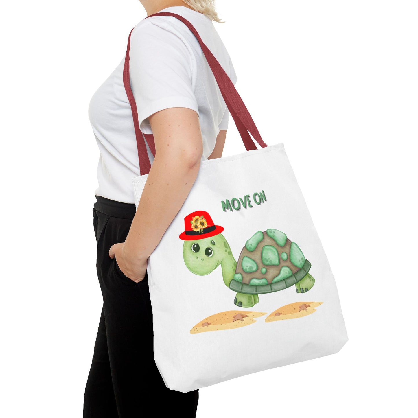 Turtle with a sunflower hat Tote Bag