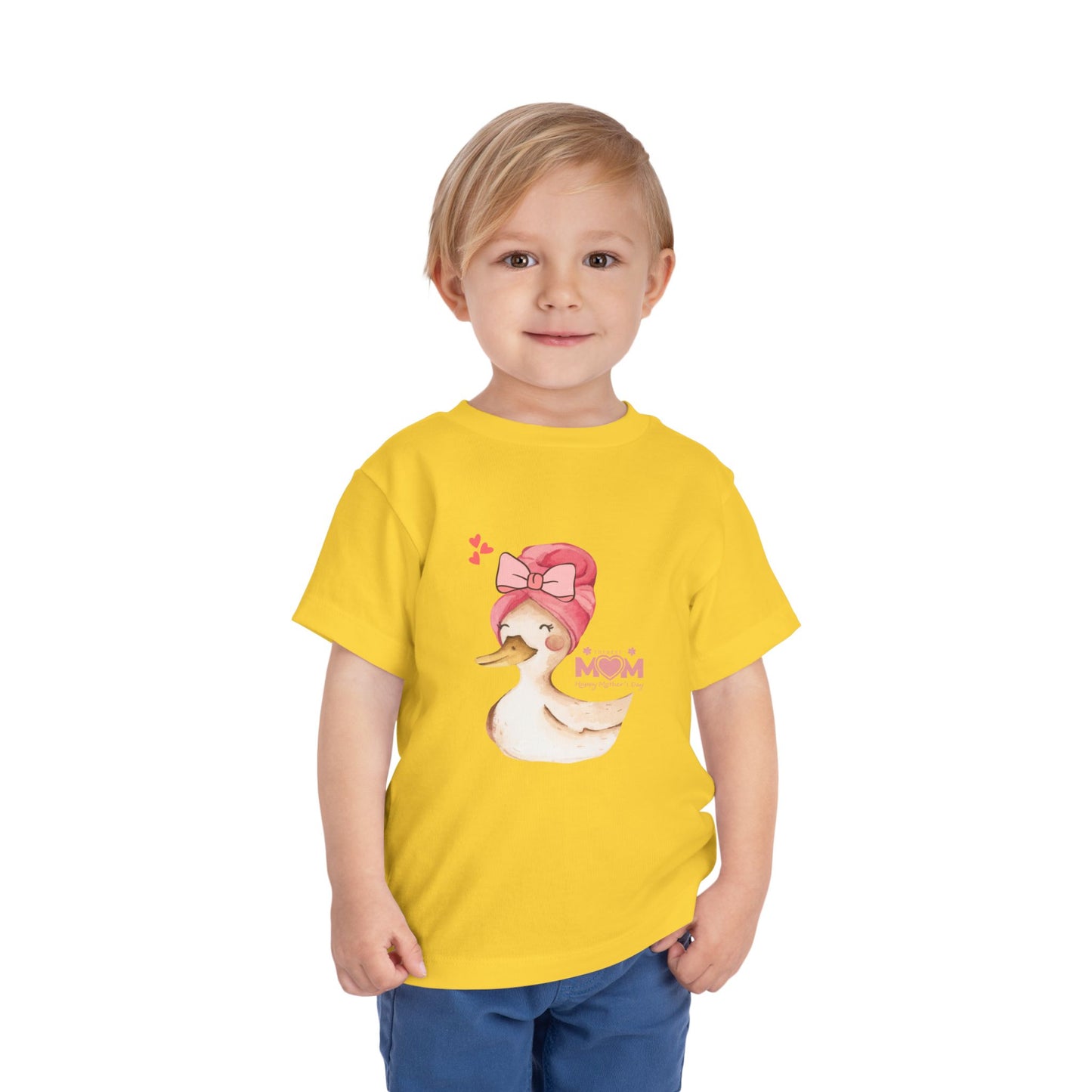 Cute Duck Mom Toddler Tee, Toddler Shirt, Kids Gift, Baby Shower Gift, Mother's Day, Cute Kids Top, Animal Prints