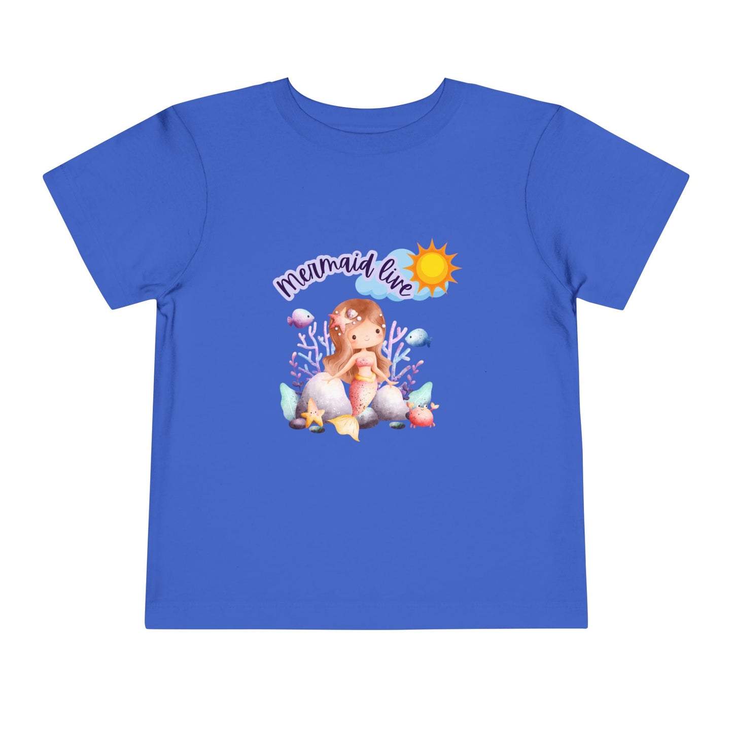 Mermaid Live Toddler Tee, Fun Summer Shirt, Cute Kids Clothing, Beach Outfit, Birthday Gift, Playtime Essential