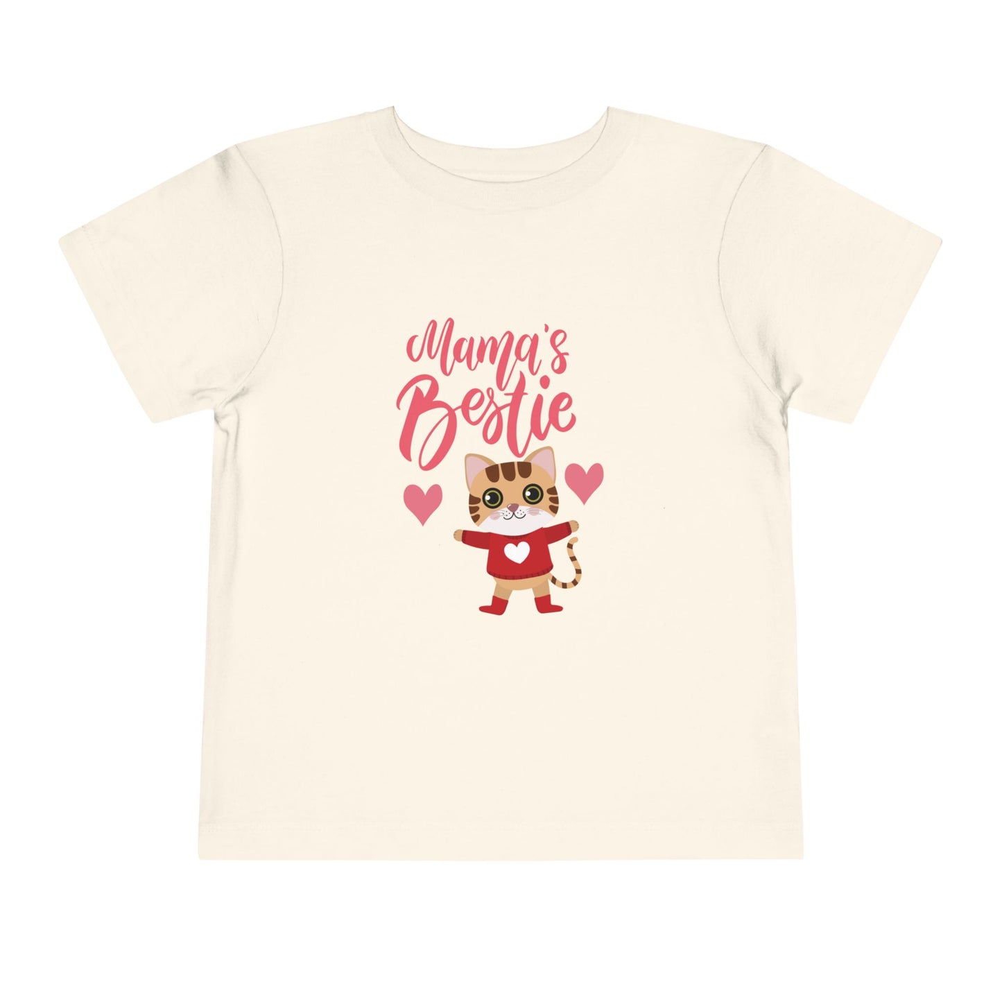 Mama's Bestie Toddler Tee | Cute Cat Graphic Tee, Kids T-Shirt, Birthday Gift, Animal Lover Shirt, Toddler Apparel