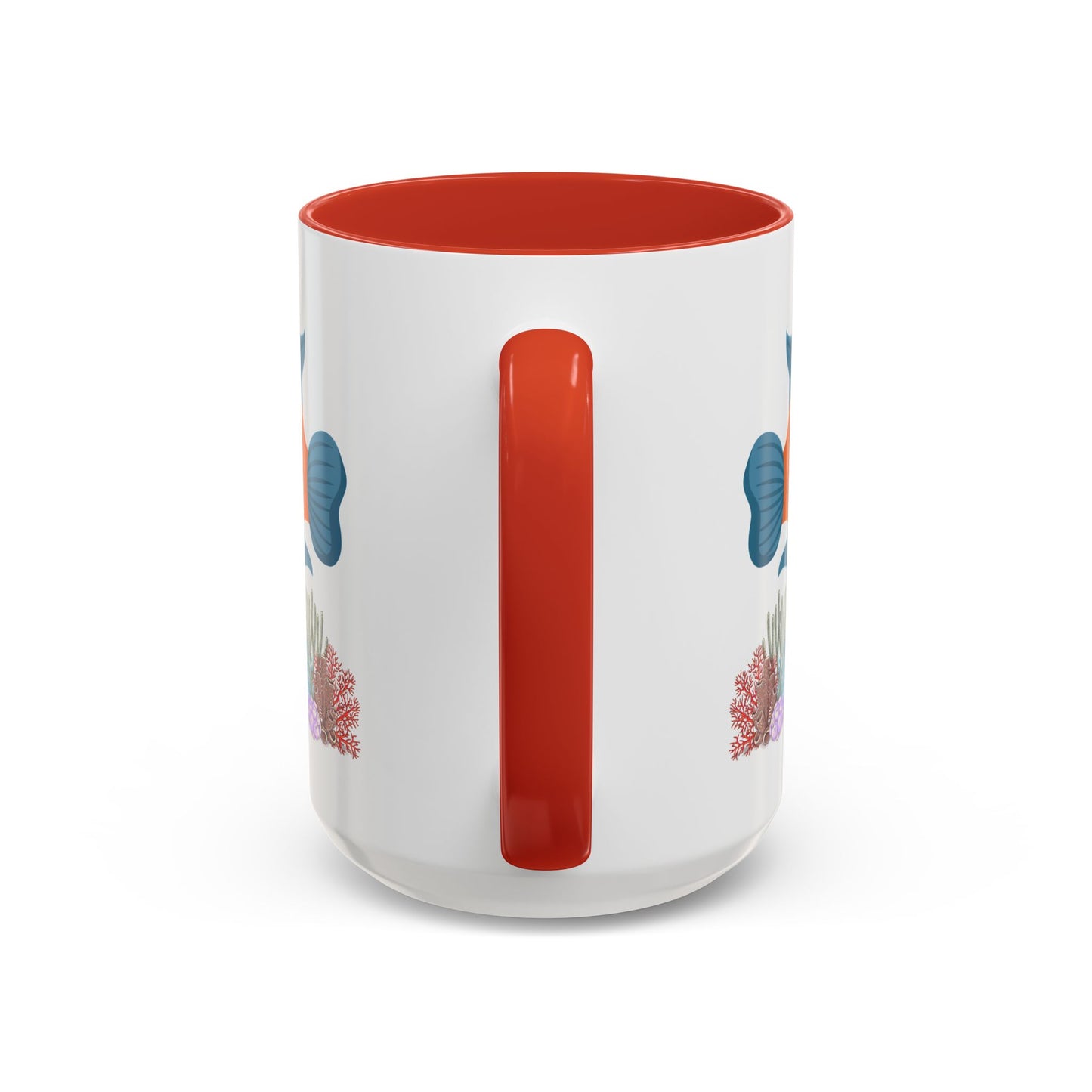 Orange and blue fish with coral and bubble Coffee Mug