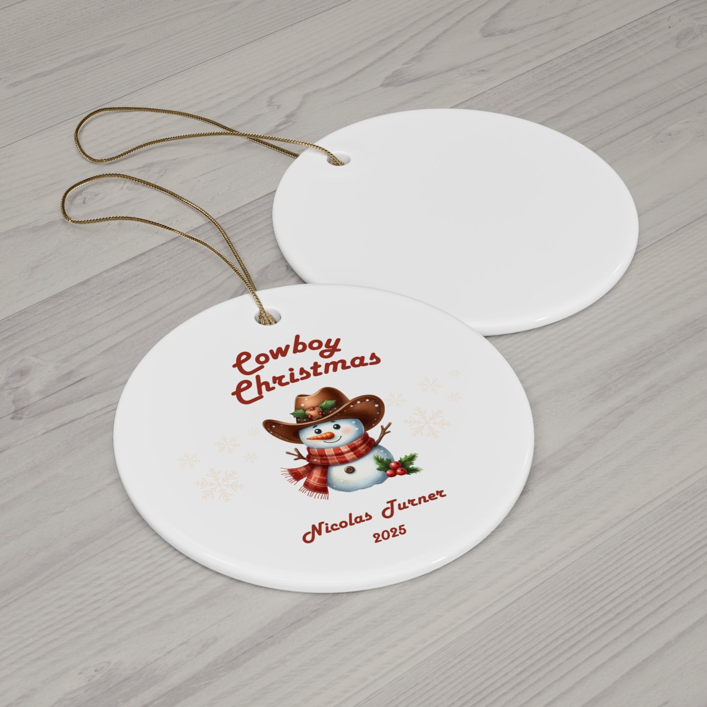 Cowboy Christmas Ornament - Unique Holiday Decor, Personalized Gift, Tree Decoration, Winter Celebration