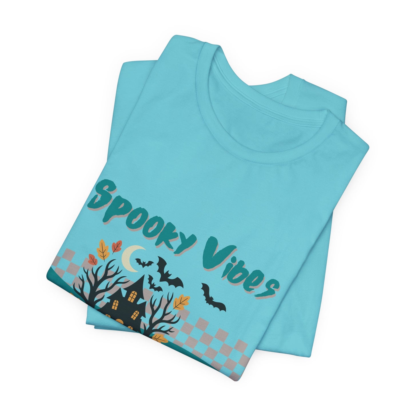 Spooky Vibes Graphic Tee, Unisex Halloween Shirt, Fall Fashion, Casual T-Shirt, Unique Gift for Halloween Lovers, Autumn Wardrobe Essential