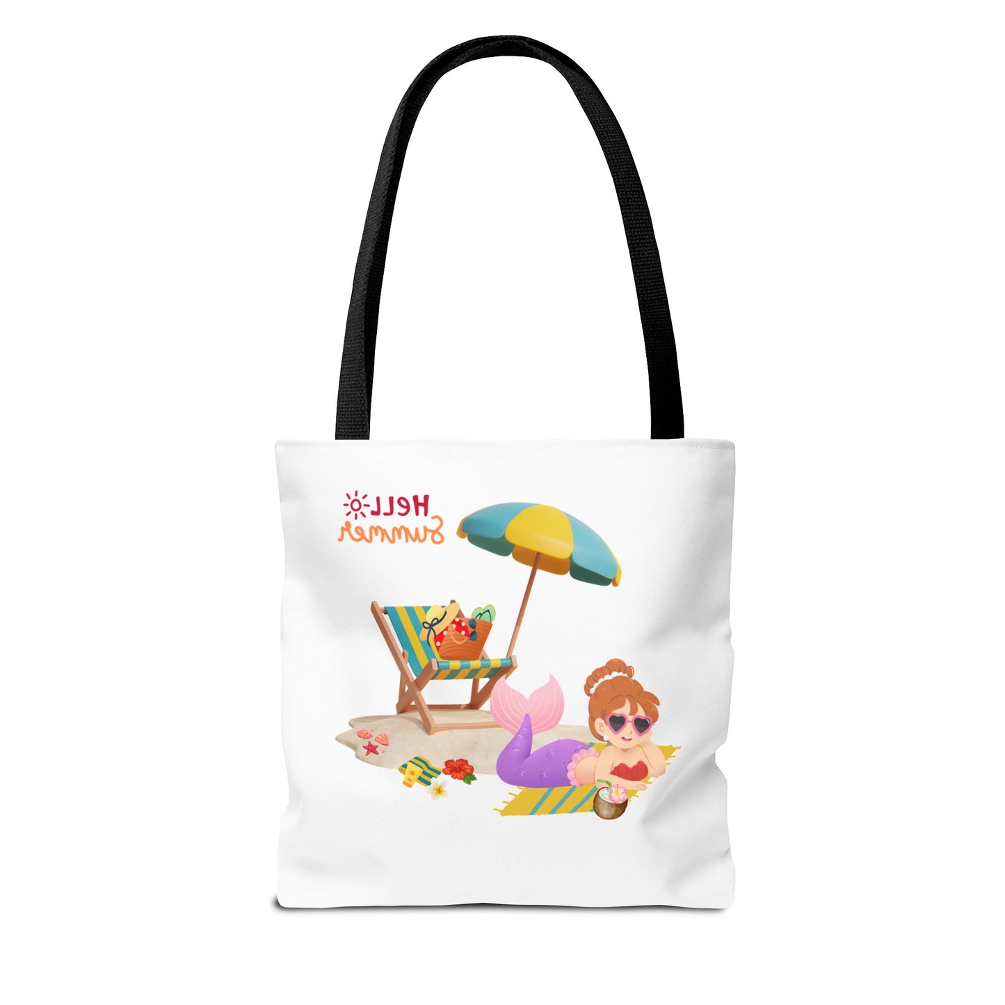 Mermaid lounging on a beach towel Tote Bag