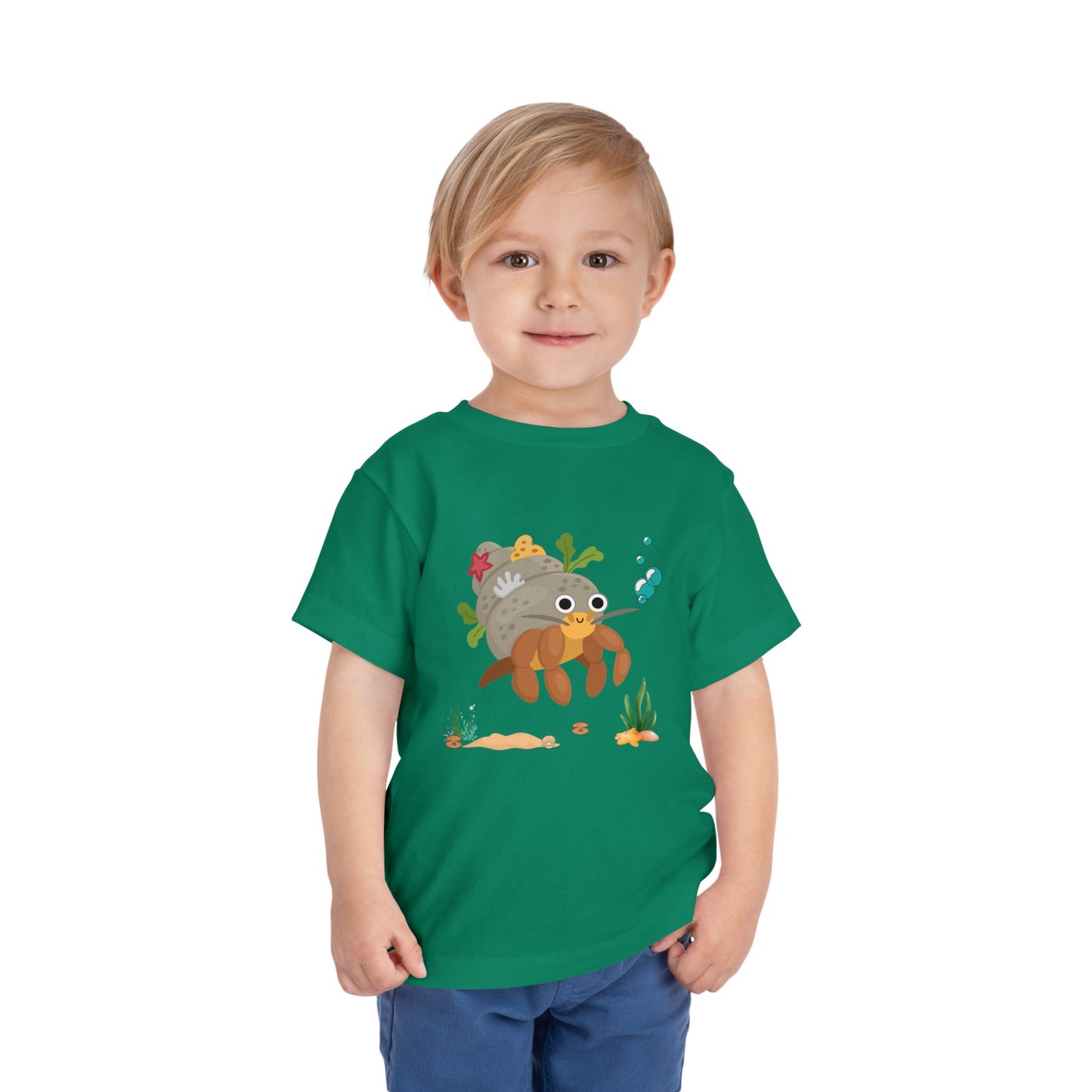 Cute Ocean-Themed Toddler Tee, Cartoon Crab Tee, Summer Playwear, Beach Outfit, Kids Gift, Toddler Beach Shirt