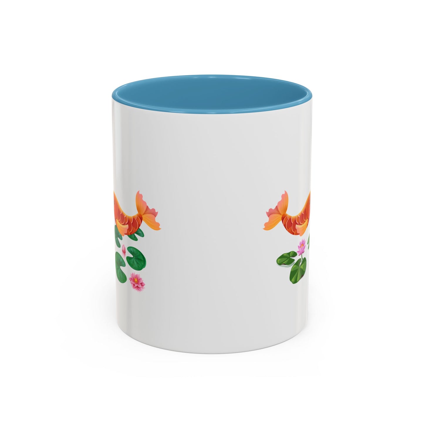 Golden koi fish with lotus flowers Coffee Mug