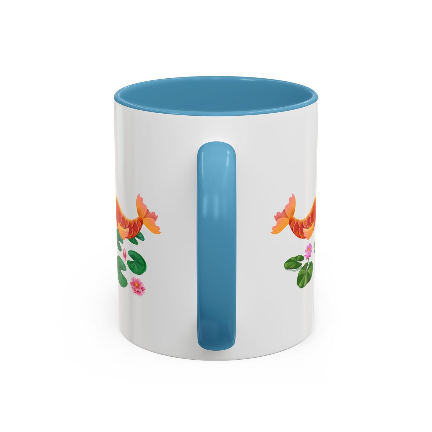 Golden koi fish with lotus flowers Coffee Mug
