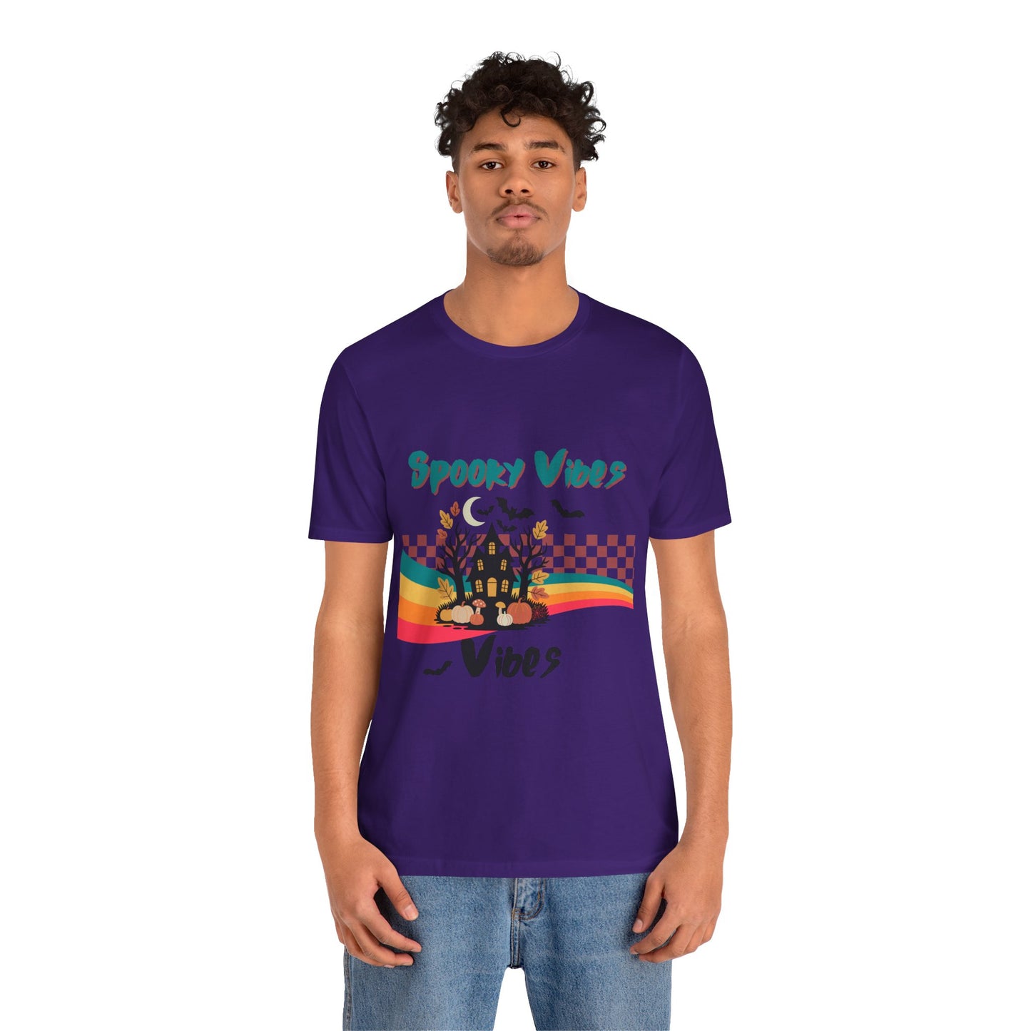 Spooky Vibes Graphic Tee, Unisex Halloween Shirt, Fall Fashion, Casual T-Shirt, Unique Gift for Halloween Lovers, Autumn Wardrobe Essential