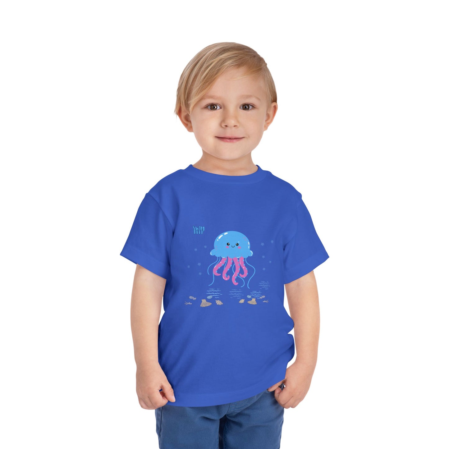 Cute Jellyfish Toddler Tee, Toddler T-Shirt, Beach Day Shirt, Kids Summer Wear, Ocean Theme Kids Clothing