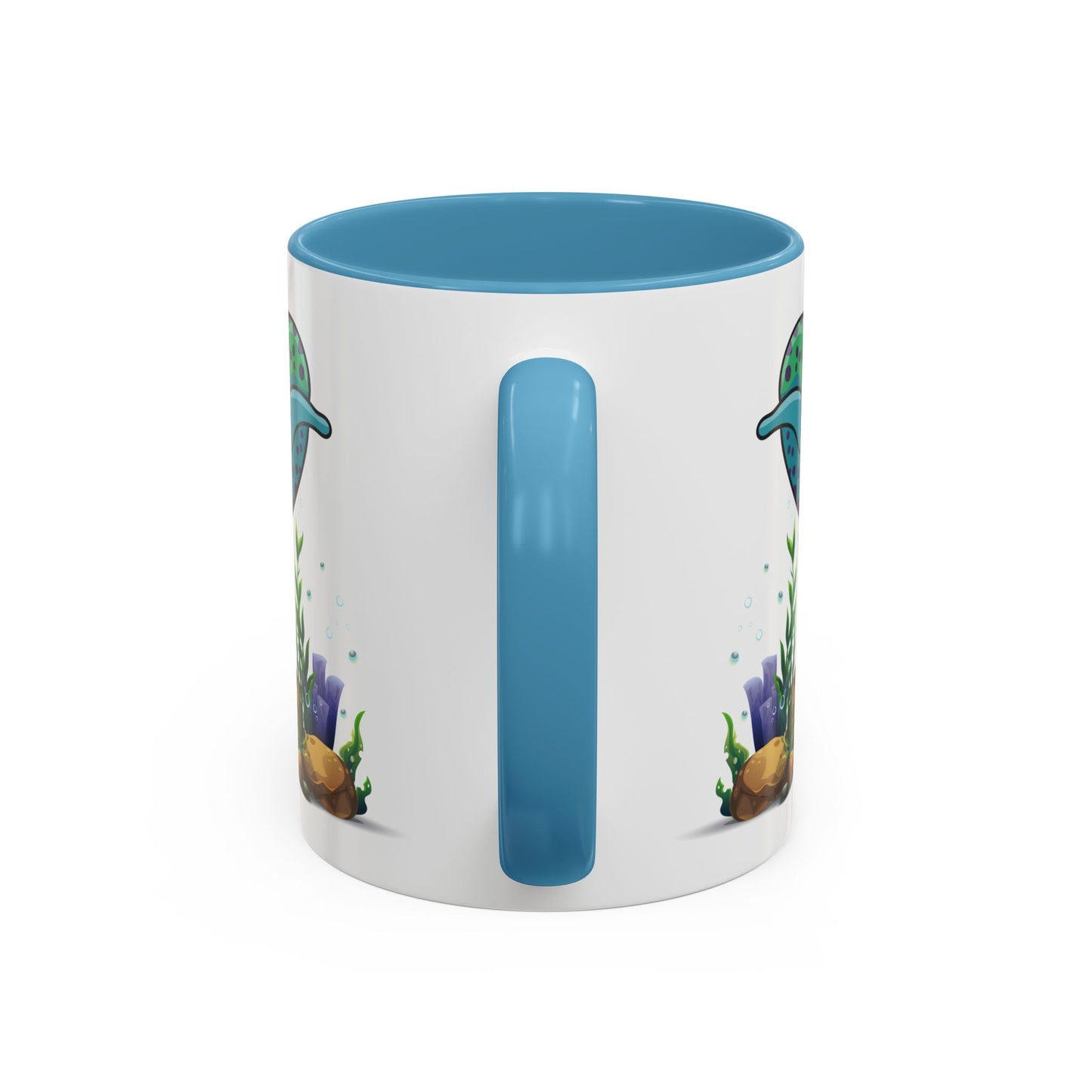 Cute with marine habitat coral and bubbles Coffee Mug
