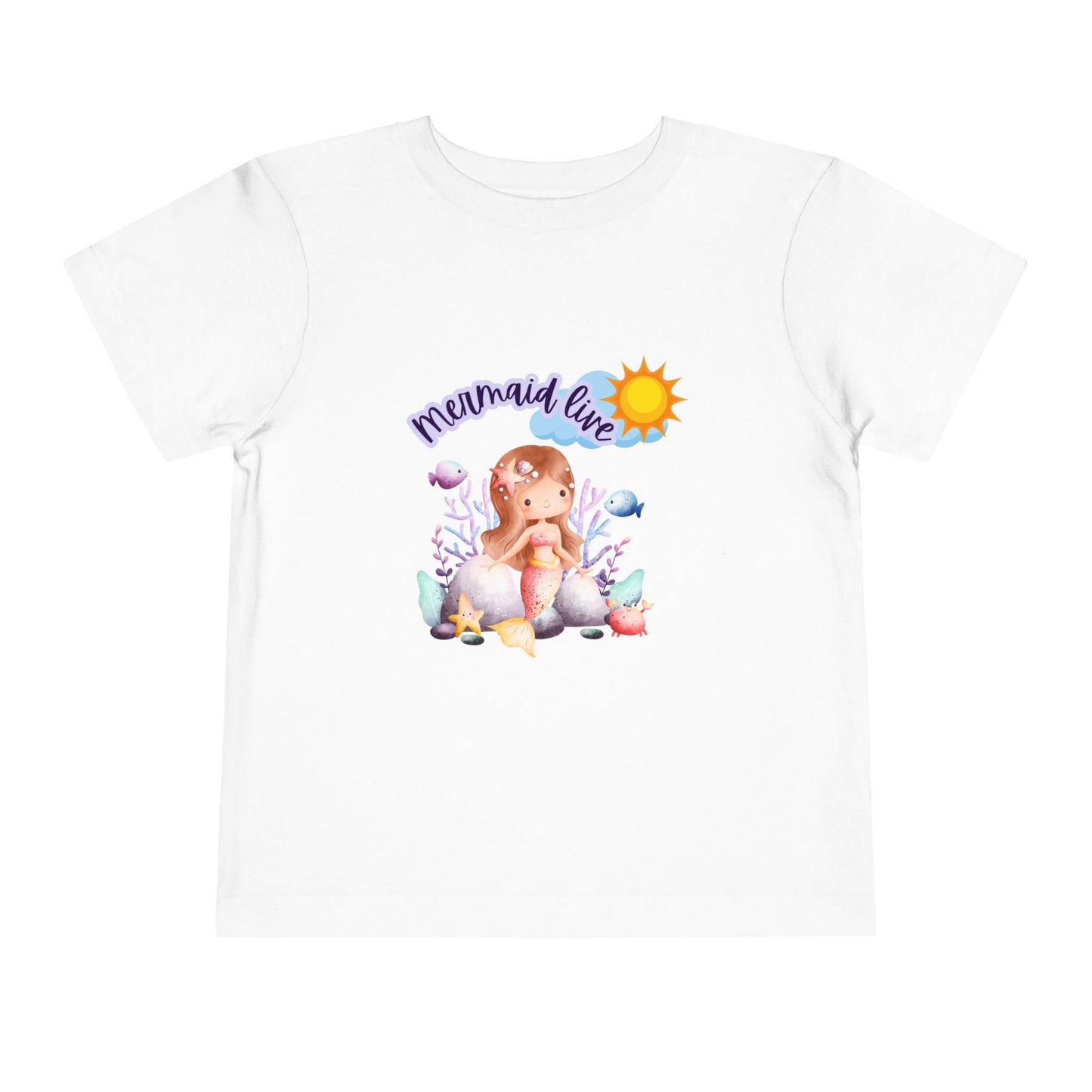 Mermaid Live Toddler Tee, Fun Summer Shirt, Cute Kids Clothing, Beach Outfit, Birthday Gift, Playtime Essential
