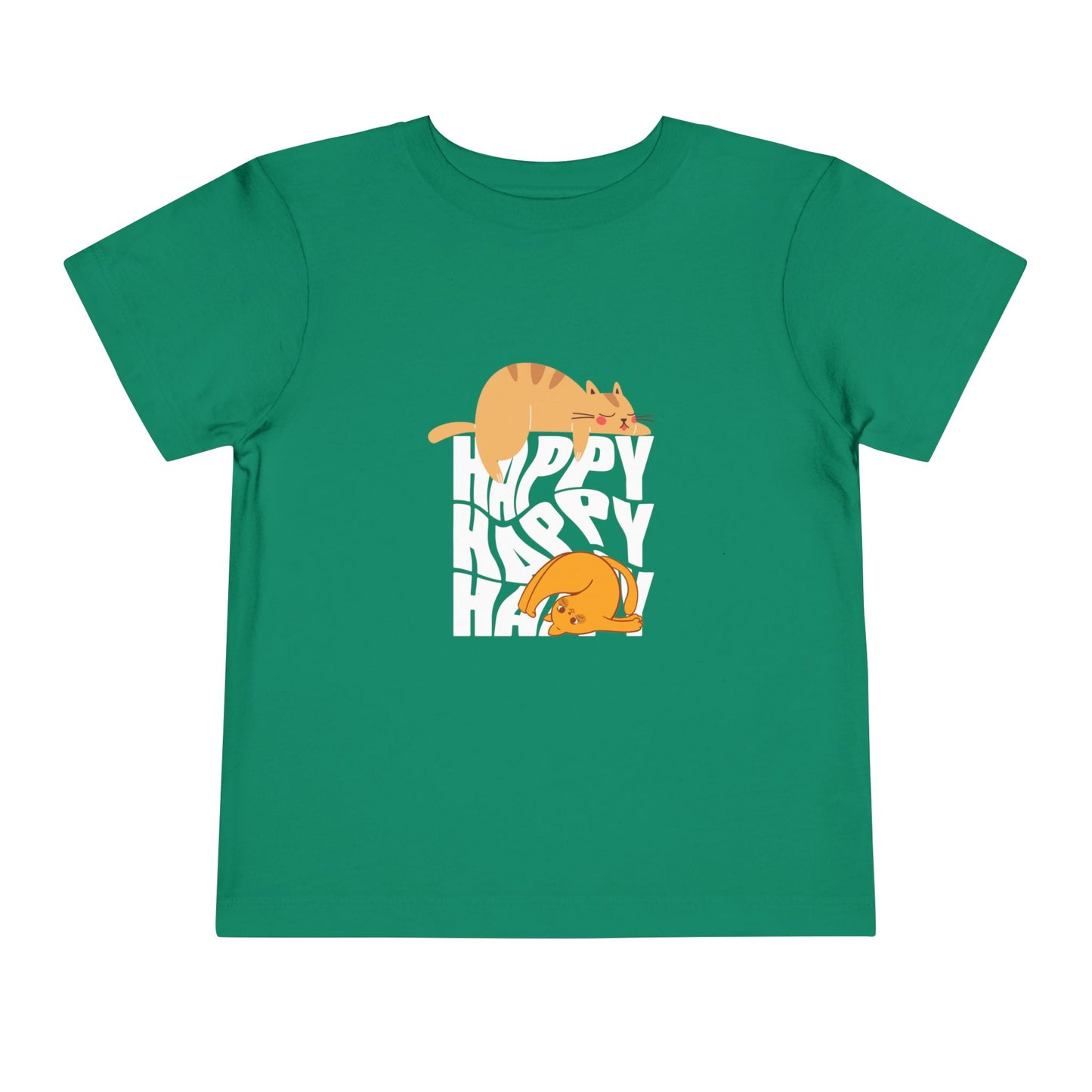 Happy Cats Toddler Tee - Cute Kids Shirt, Playful T-Shirt, Cat Lover Gift, Birthday Outfit, Everyday Wear