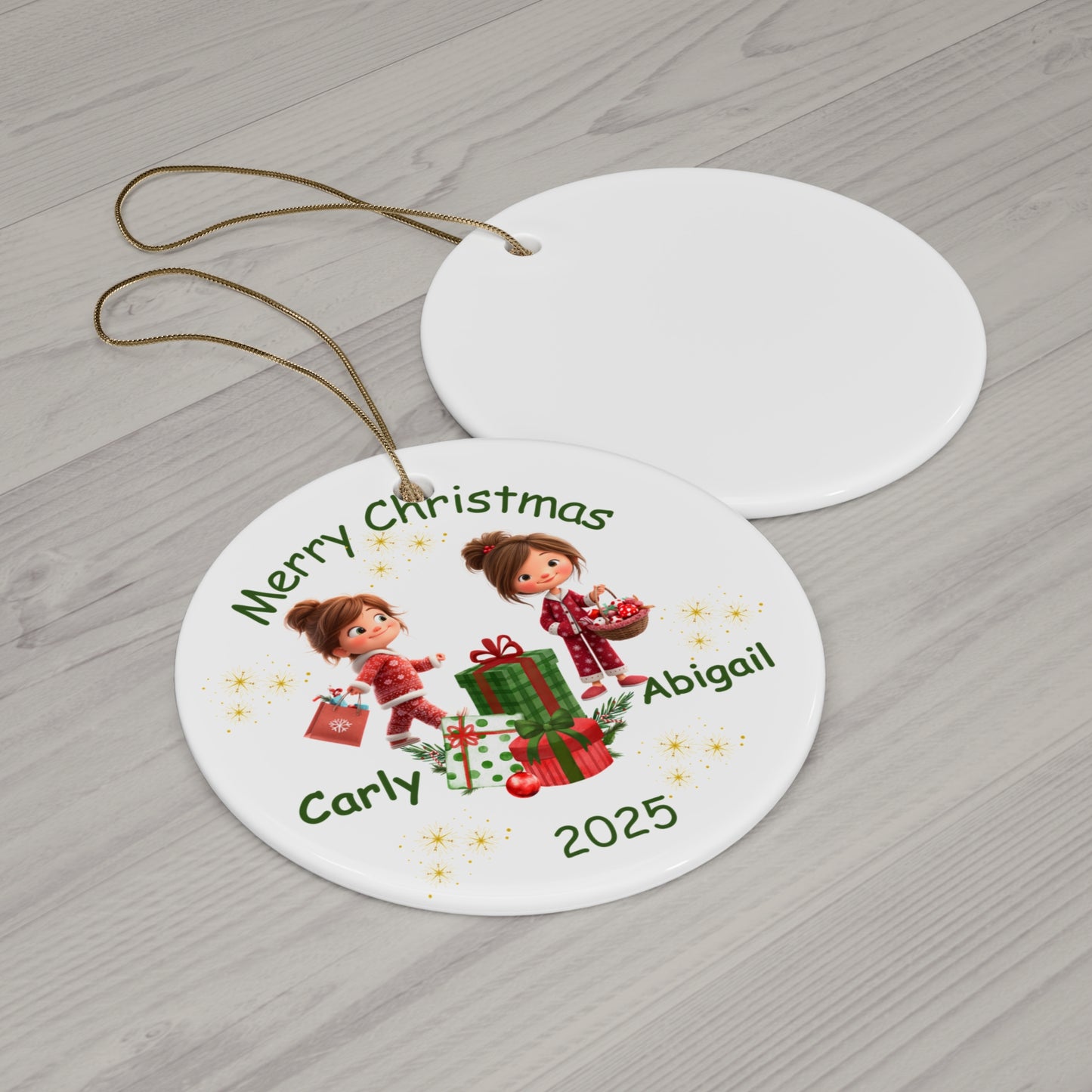 Personalized Christmas Ornament, Unique Holiday Decor, Custom Gift for Family, Kids, Tree Decoration, Merry Christmas 2025