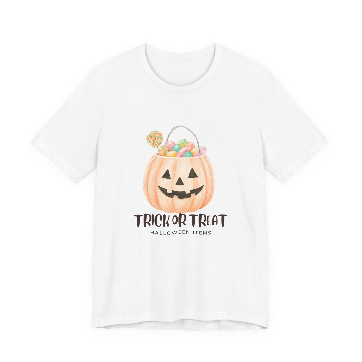 Halloween Trick or Treat T-Shirt, Unisex Graphic Tee, Fall Wardrobe Addition, Perfect for Halloween Parties, Spooky Season Wear