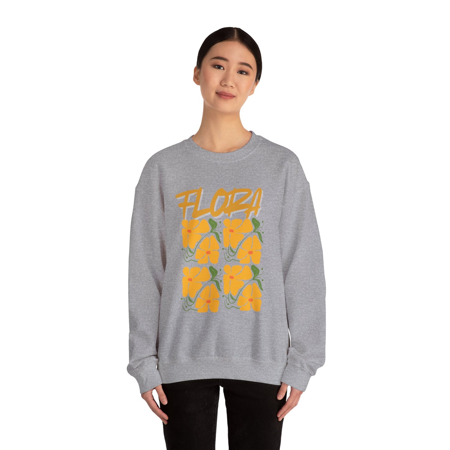 Flora Crewneck Sweatshirt, Floral Sweatshirt, Spring Fashion, Casual Wear, Gifts for Her, Unisex Floral Hoodie