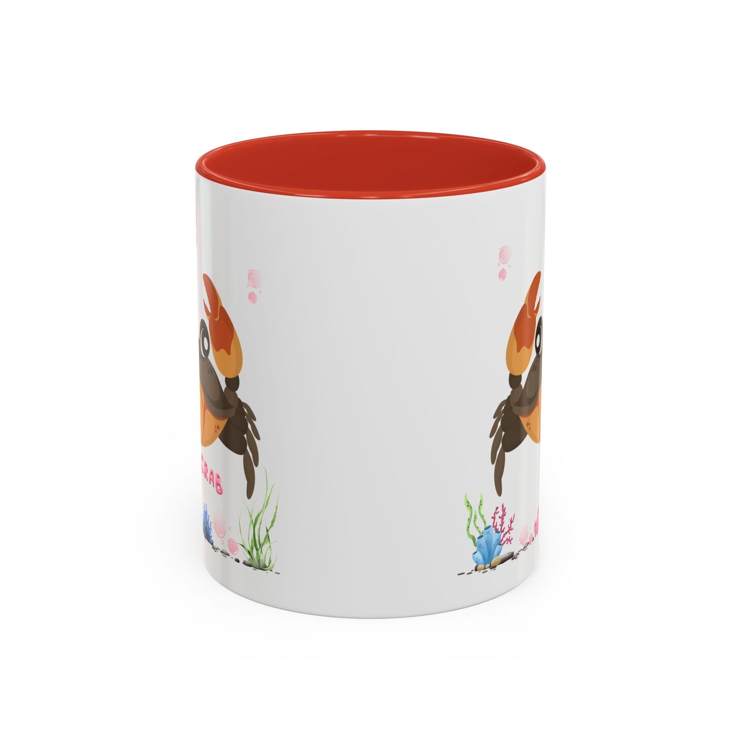 Crab with subtle bubbles and underwater flora Coffee Mug