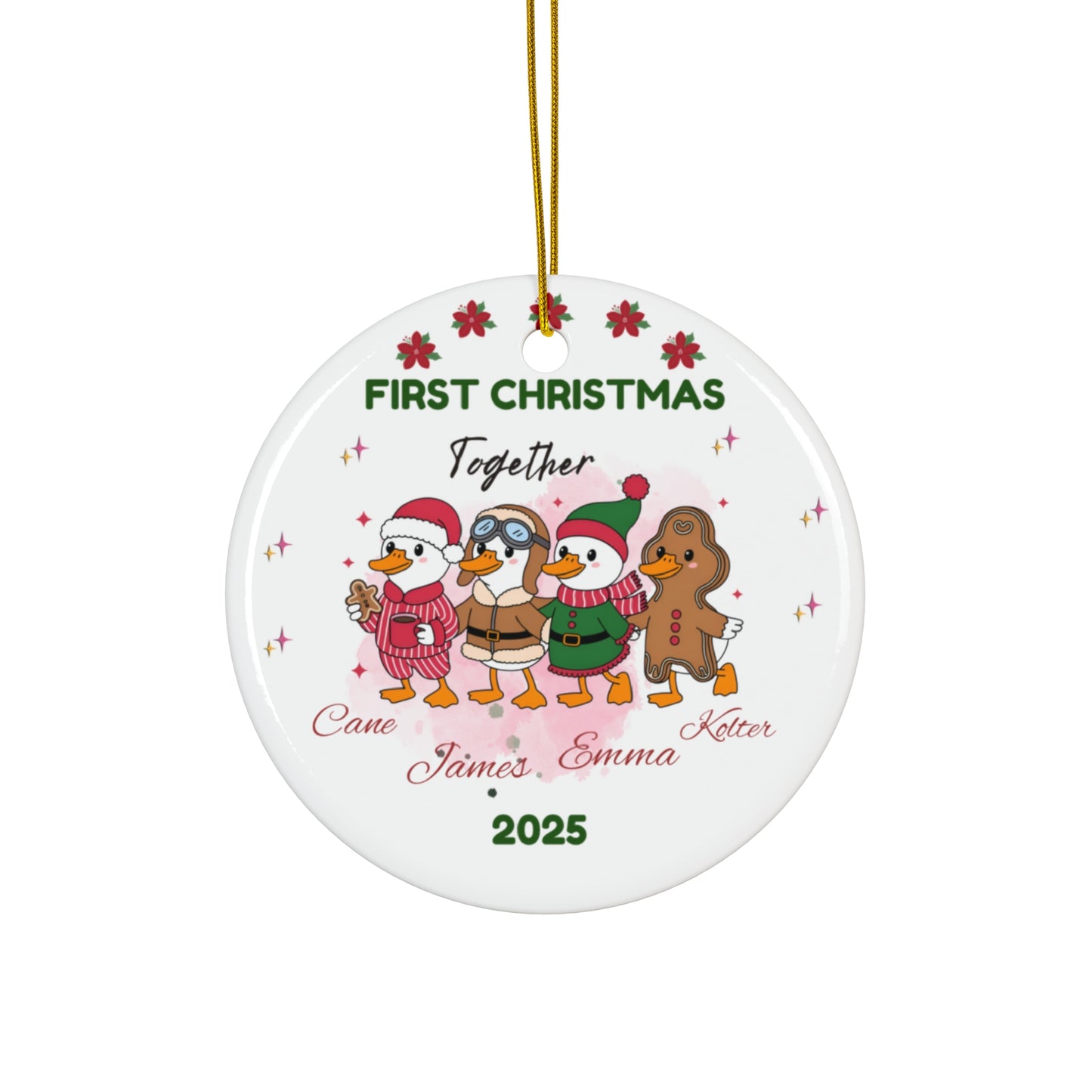 Personalized Christmas Ornament, First Christmas Together, Holiday Decor, Family Keepsake, Gift Ideas