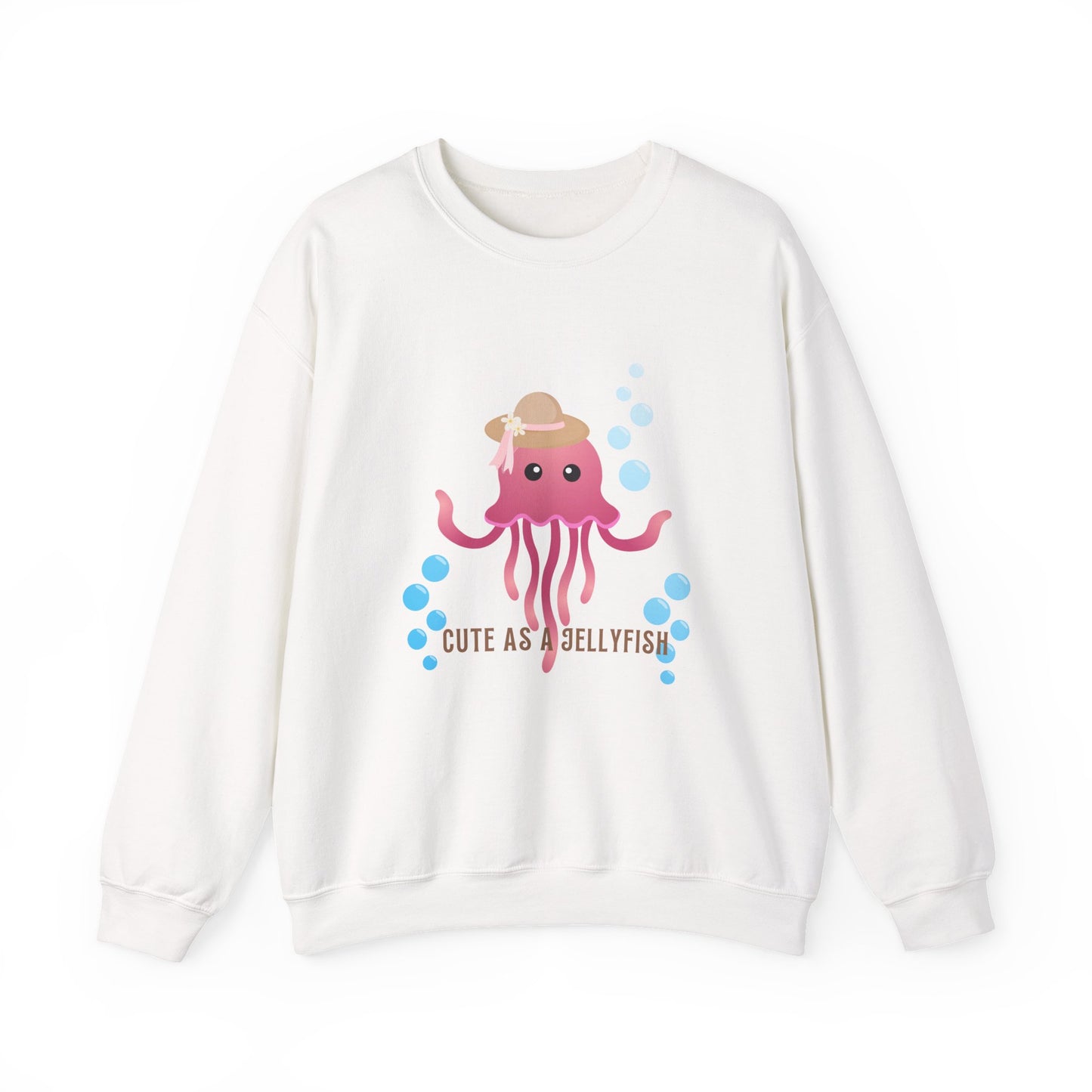 Cute Jellyfish Sweatshirt for Cozy Vibes, Unisex Crewneck, Gift for Ocean Lovers, Fun Casual Wear, Beach Day Outfit, Comfortable Style