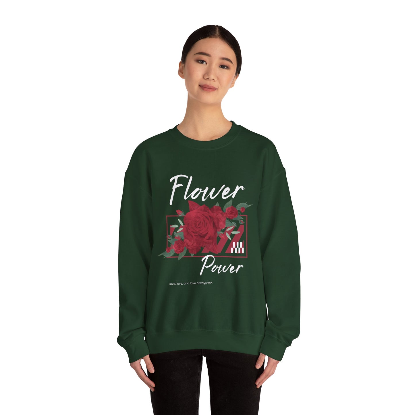 Flower Power Sweatshirt - Cozy Unisex Crewneck for Nature Lovers, Gifts for Her, Fall Fashion, Casual Wear, Floral Sweatshirts