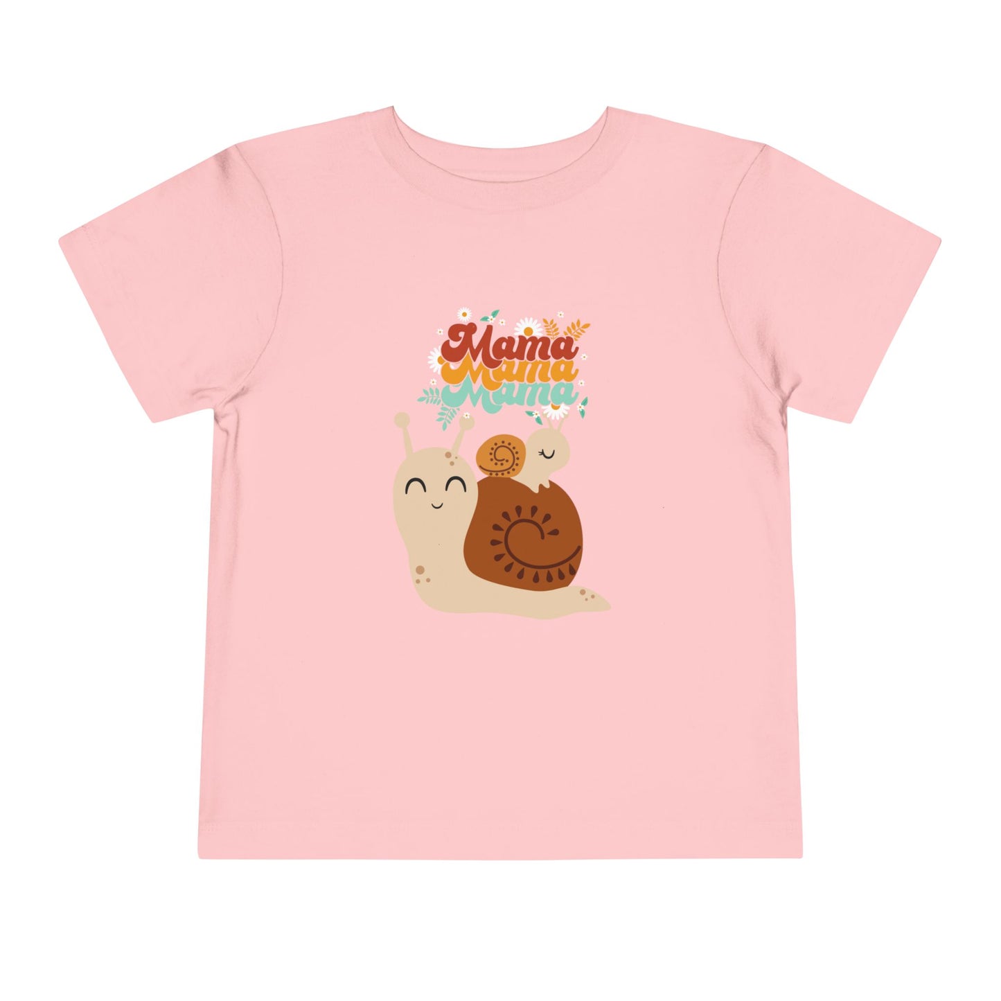 Cute Snail Mama Toddler Short Sleeve Tee, Kids Gift, Toddler Clothing, Birthday Gift, Playful T-Shirt, Baby Shower Gift