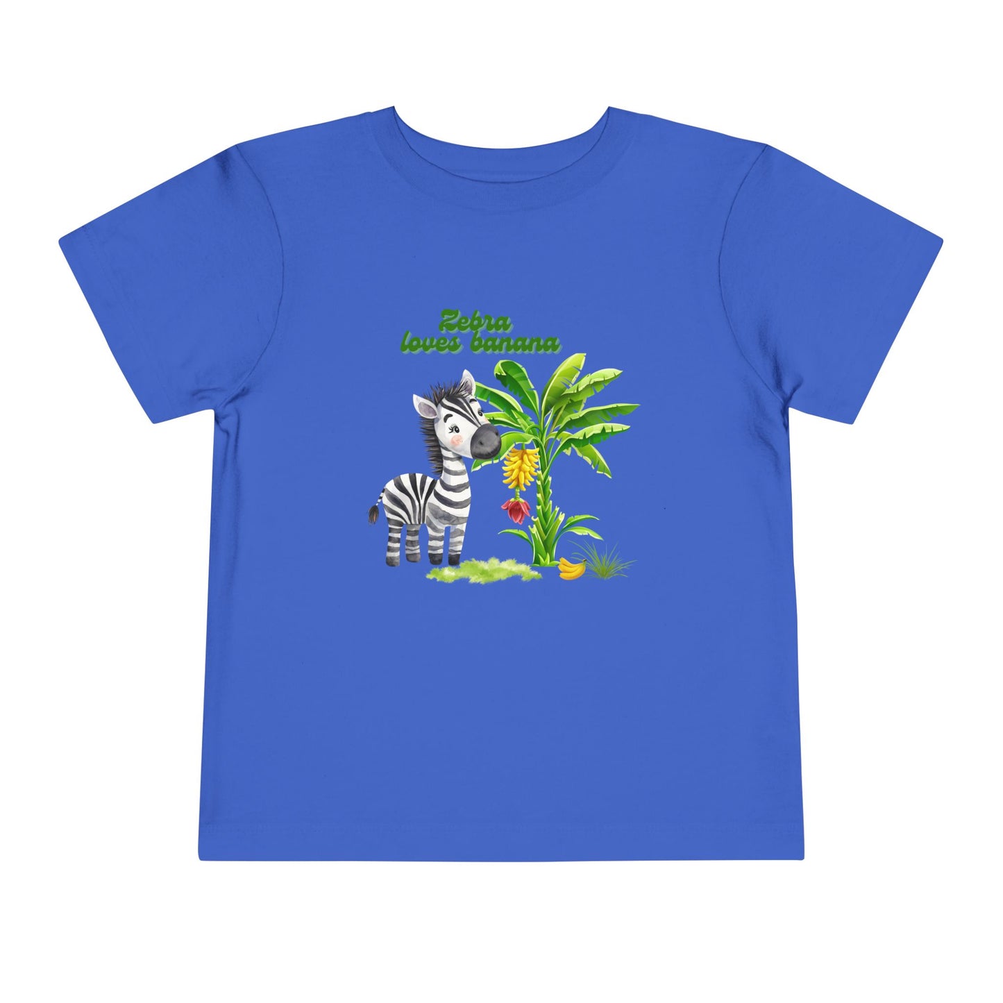 Cute Zebra Loves Bananas Toddler Tee, Kids Animal Birthday Gift, Playful Summer Wear, Fun Graphic T-Shirt, Adorable Toddler Apparel