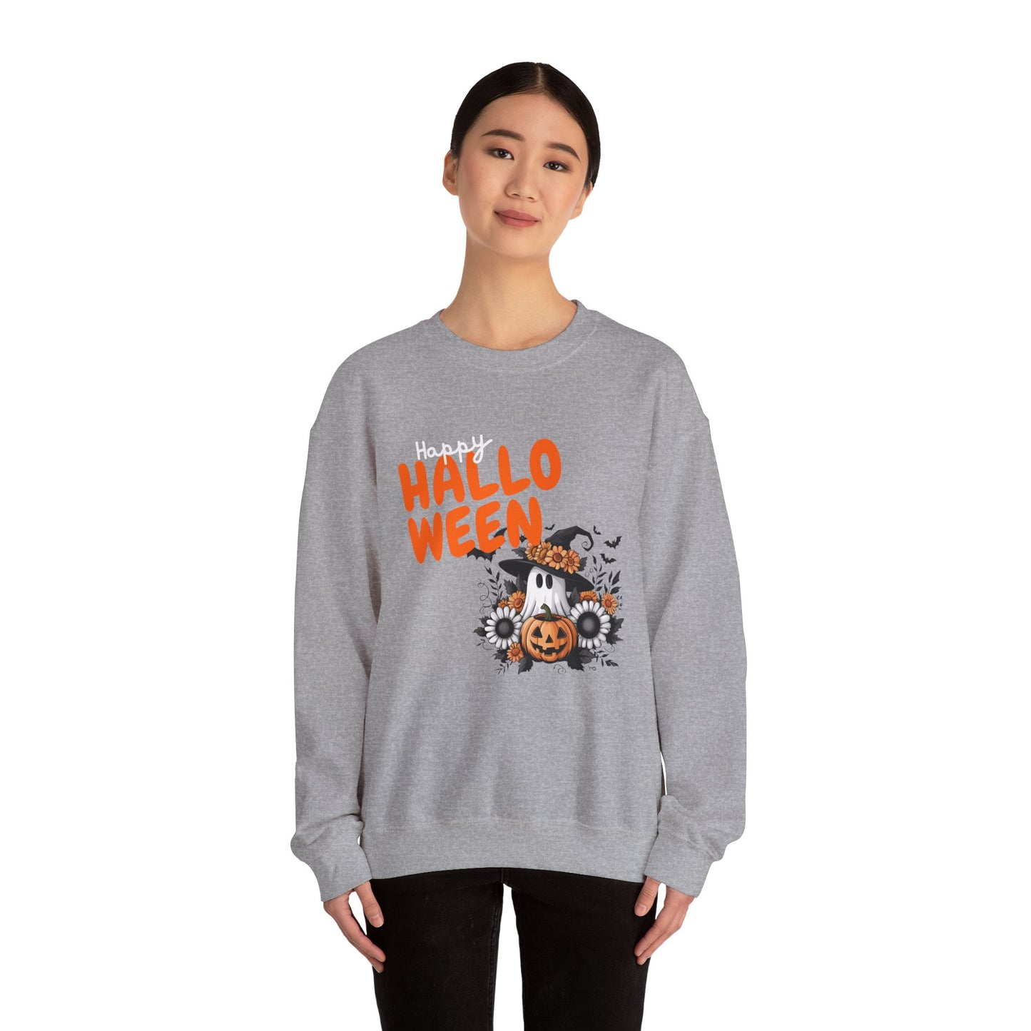 Halloween Unisex Crewneck Sweatshirt, Cozy Fall Apparel, Halloween Costume, Cute Ghost Sweatshirt, Unisex Halloween Gift