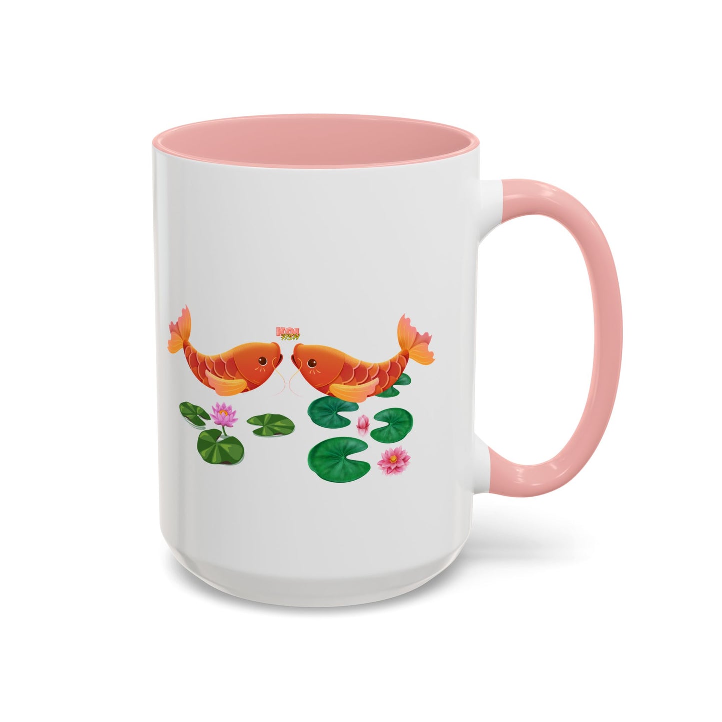 Golden koi fish with lotus flowers Coffee Mug