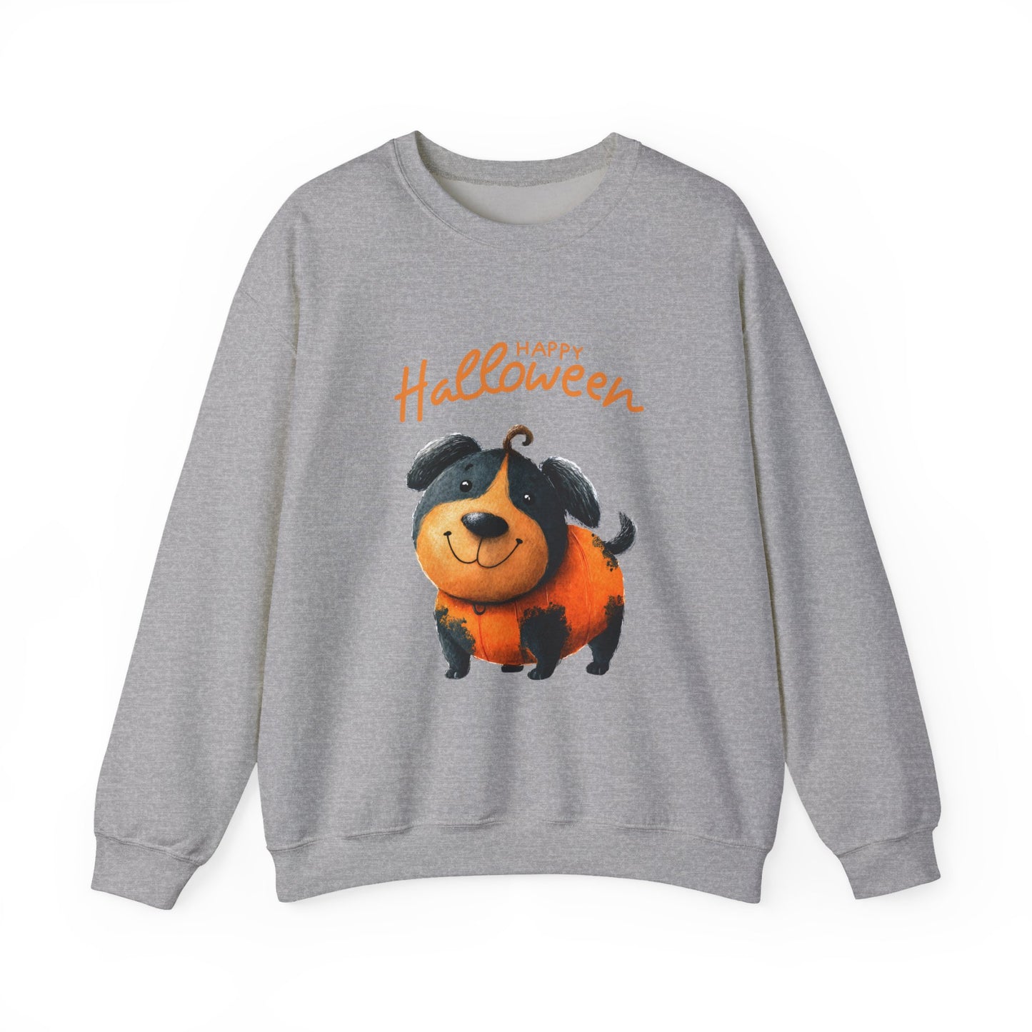 Halloween Dog Sweatshirt, Cozy Unisex Crewneck for Fall, Pet Lovers Gift, October Celebration Apparel, Cute Halloween Top