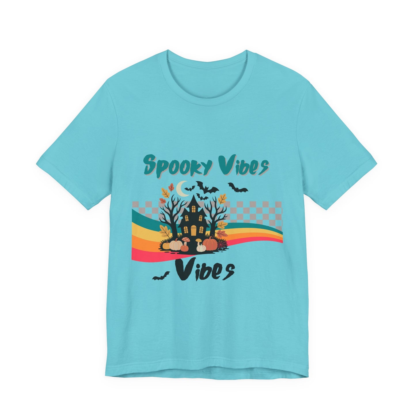 Spooky Vibes Graphic Tee, Unisex Halloween Shirt, Fall Fashion, Casual T-Shirt, Unique Gift for Halloween Lovers, Autumn Wardrobe Essential