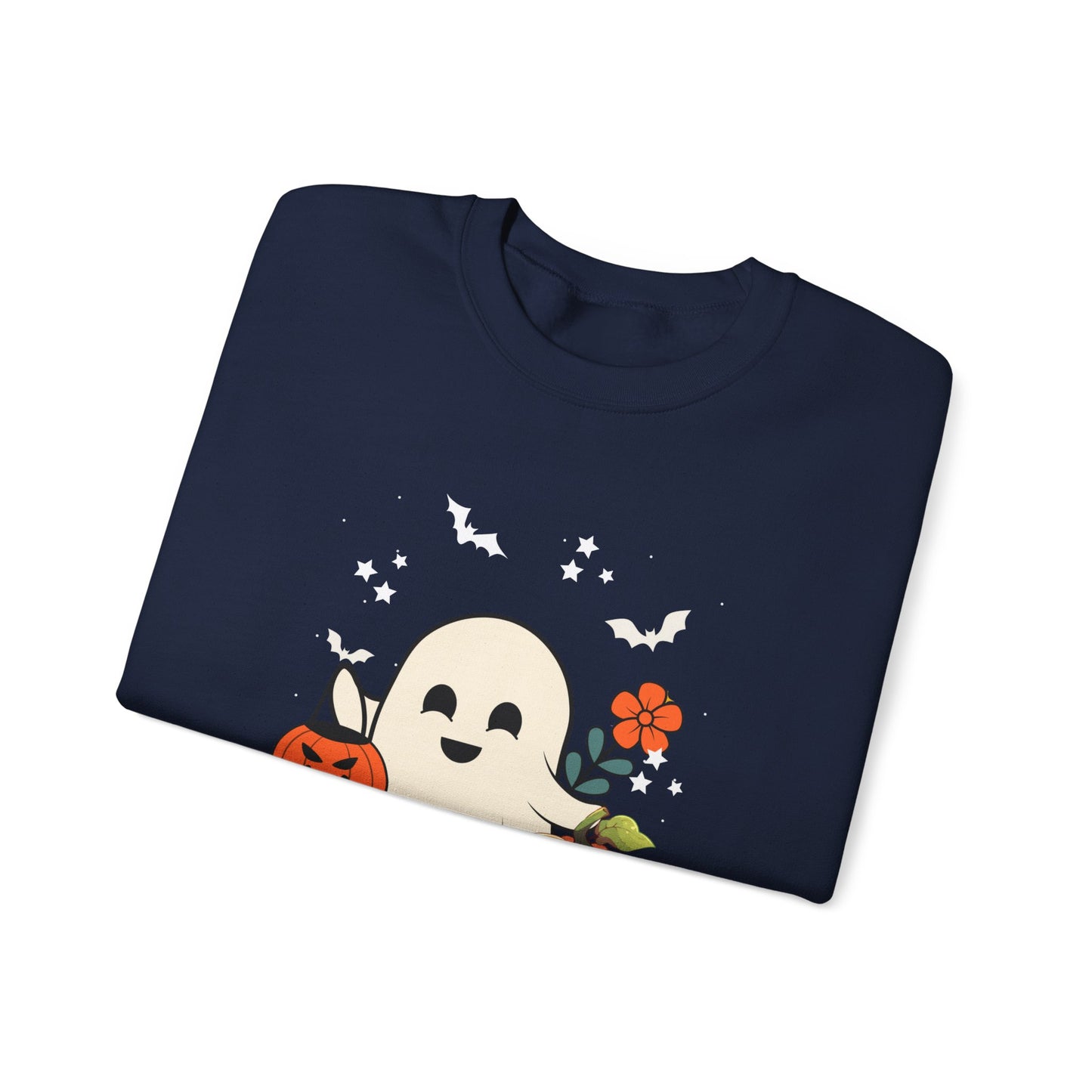 Halloween Ghost Sweatshirt, Cozy Unisex Crewneck for Fall, Stay Spooky Sweatshirt, Perfect for Halloween, Autumn Wardrobe Essential