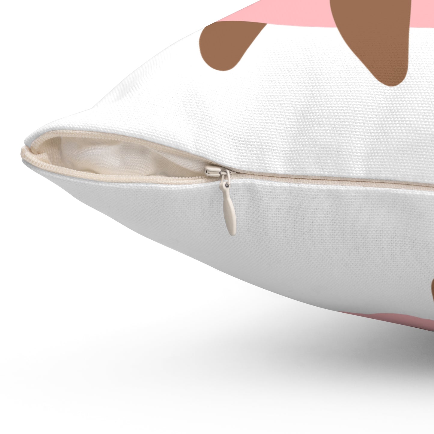 Whale wearing a cowboy hat with a pink bow Spun Polyester Square Pillow