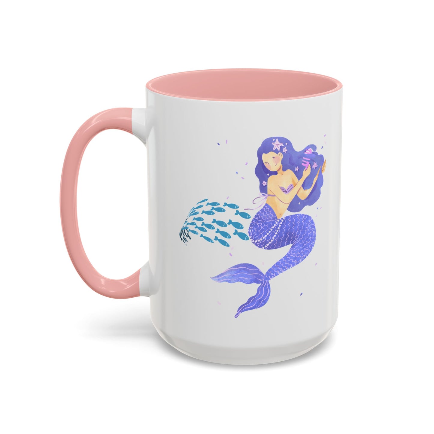 The mermaid and her school fish Coffee Mug