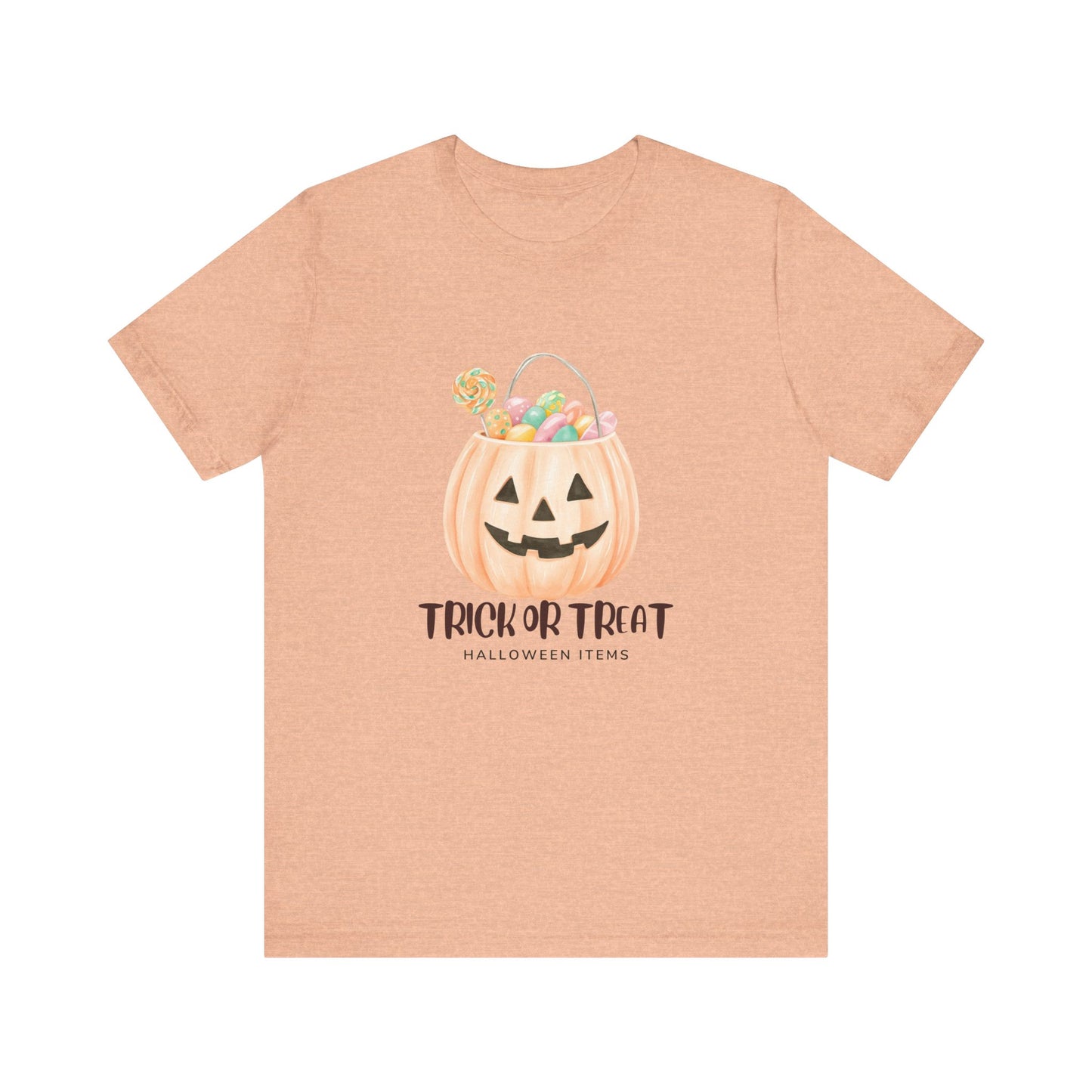 Halloween Trick or Treat T-Shirt, Unisex Graphic Tee, Fall Wardrobe Addition, Perfect for Halloween Parties, Spooky Season Wear