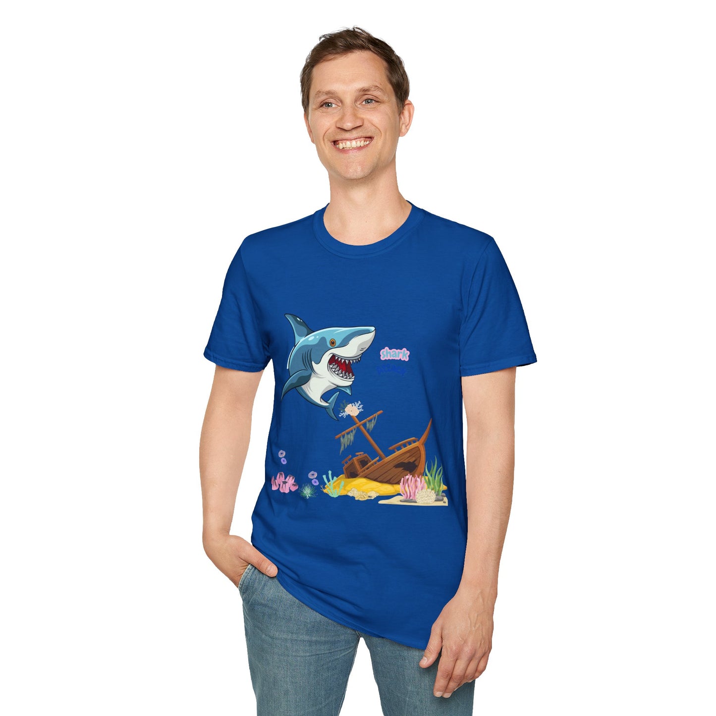 Shark Attack Graphic T-Shirt, Fun Summer Tee, Beach Vacation Top, Gift for Ocean Lovers, Marine Life Apparel