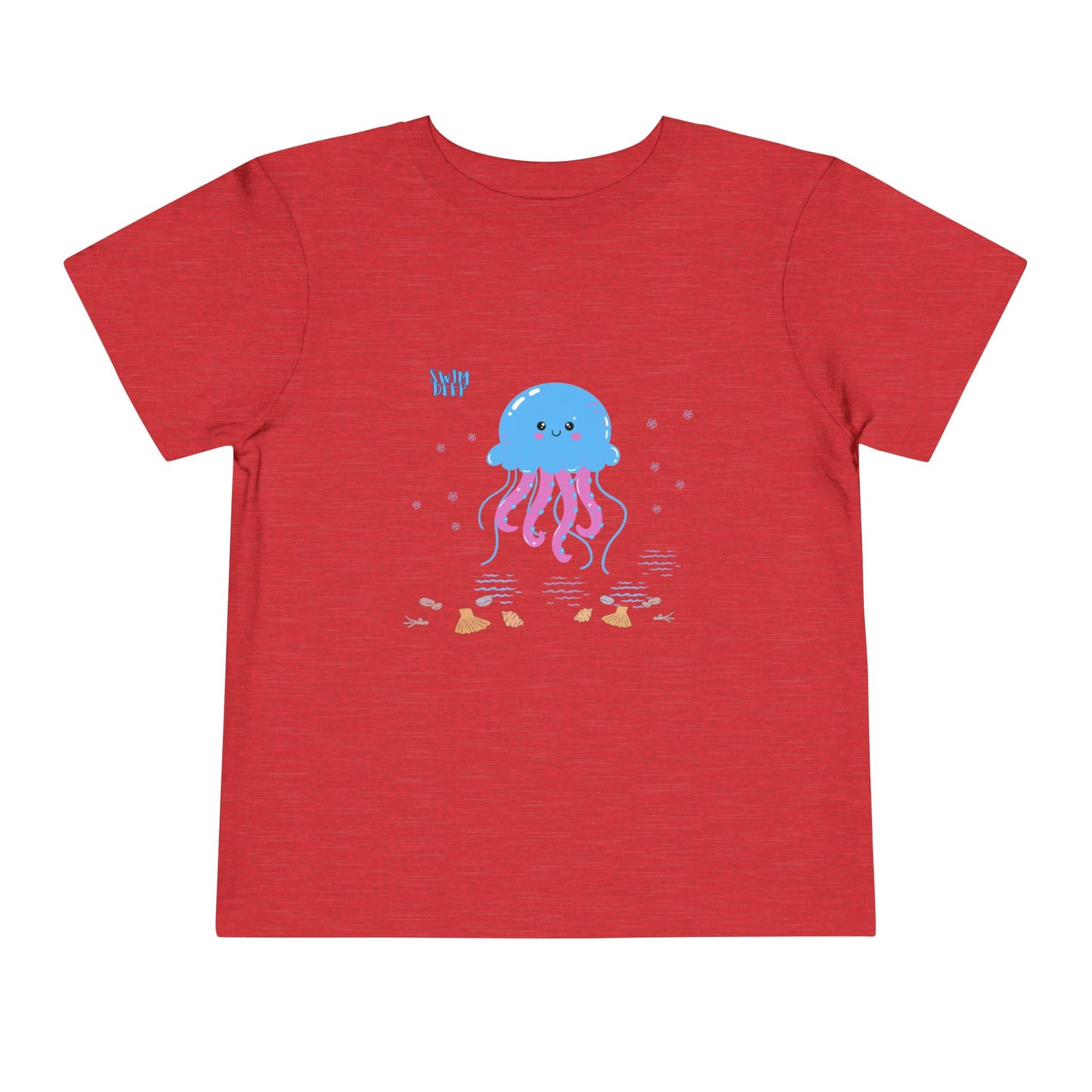 Cute Jellyfish Toddler Tee, Toddler T-Shirt, Beach Day Shirt, Kids Summer Wear, Ocean Theme Kids Clothing