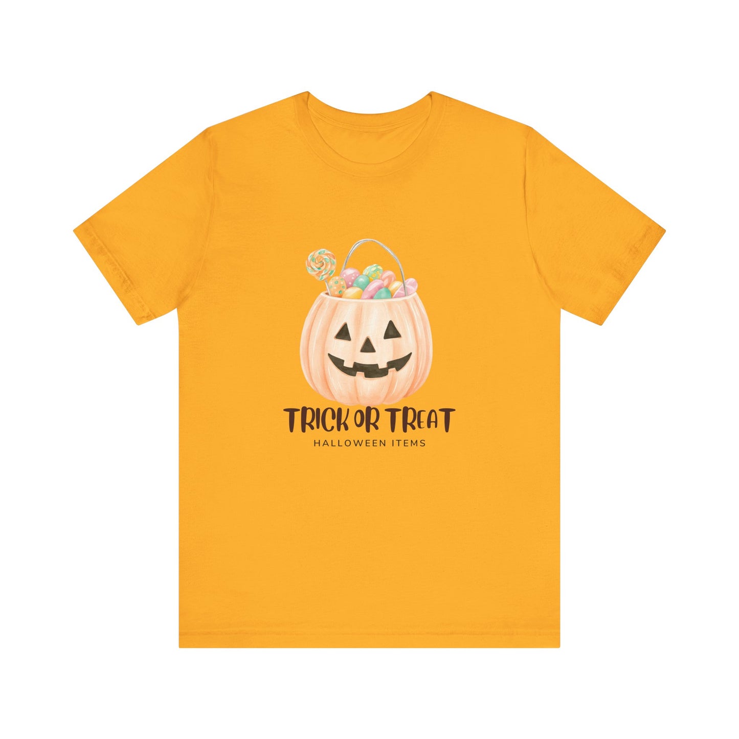 Halloween Trick or Treat T-Shirt, Unisex Graphic Tee, Fall Wardrobe Addition, Perfect for Halloween Parties, Spooky Season Wear