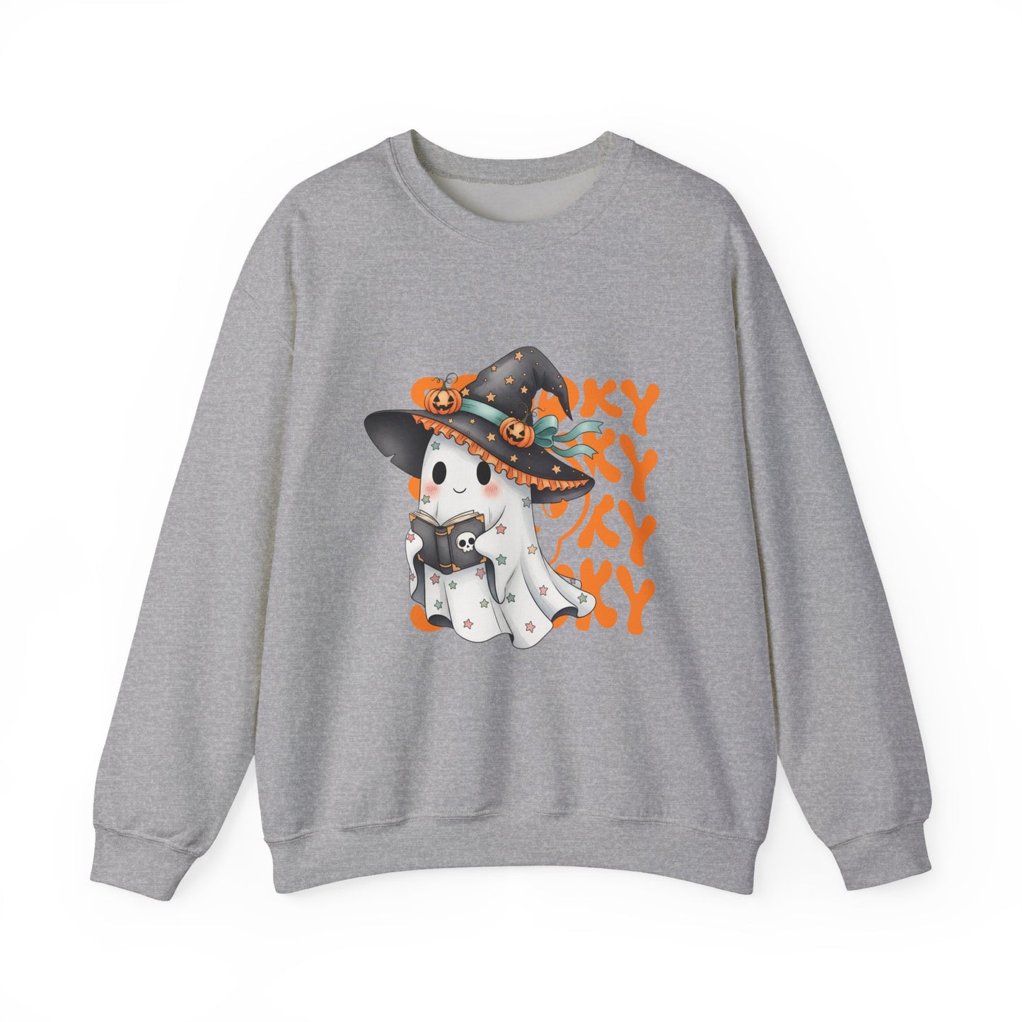 Halloween Ghost Sweatshirt, Cozy Sweatshirt, Fall Fashion, Unisex Crewneck, Spooky Season Apparel, Halloween Gift