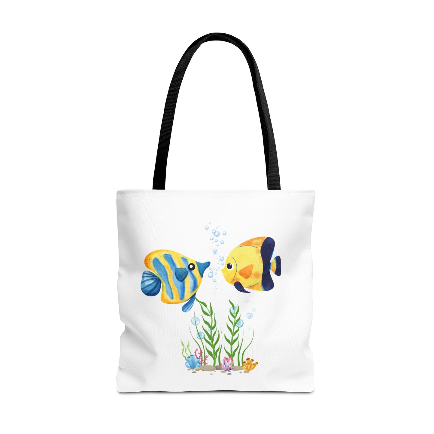 Two fish greet in underwater Tote Bag