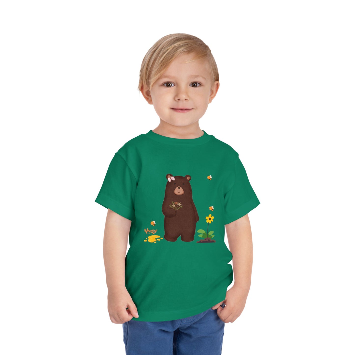 Adorable Bear Toddler Tee, Cute Animal Shirt, Gift for Kids, Birthday Party Outfit, Nature Lover's Apparel