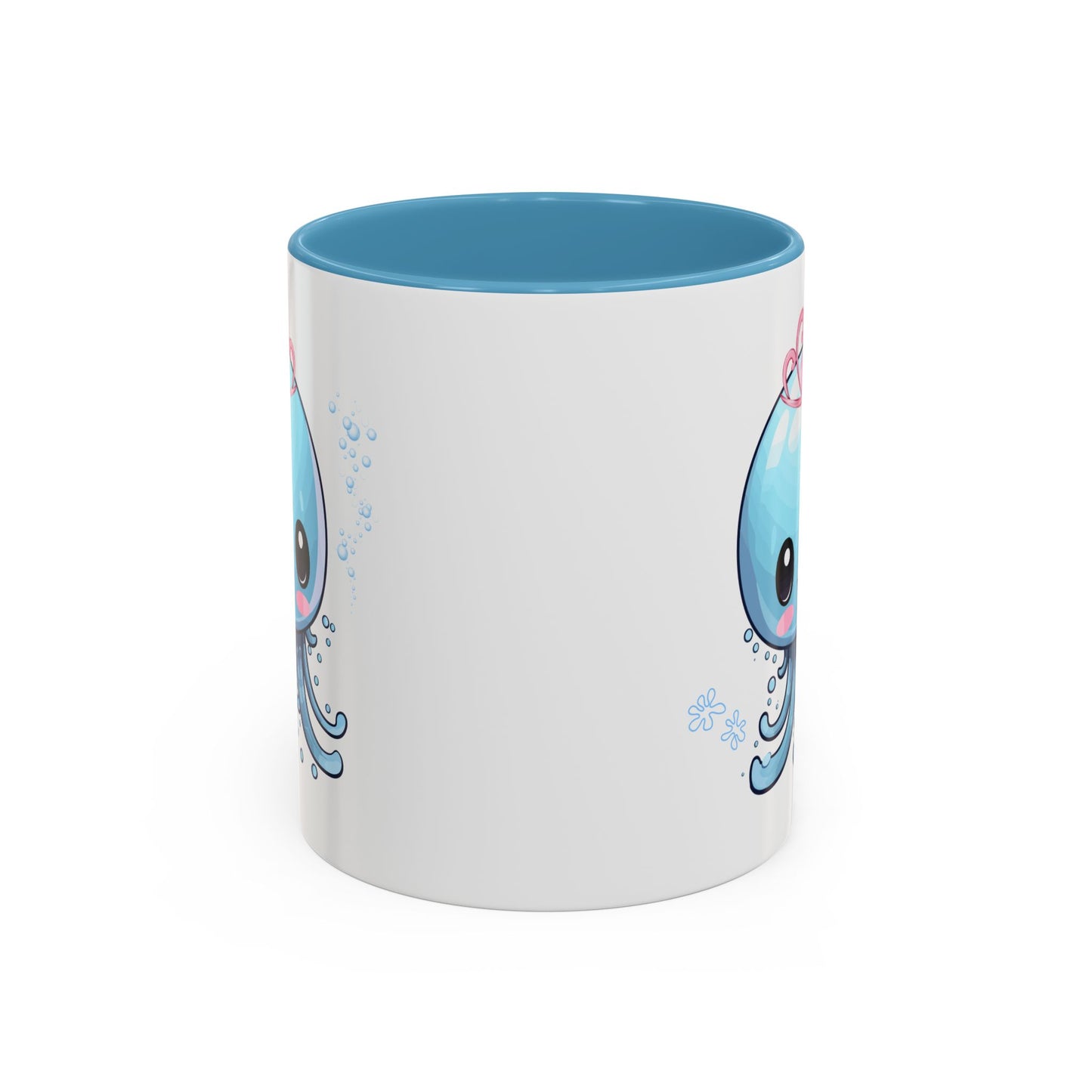 Blue jellyfish with a pink tiara Coffee Mug