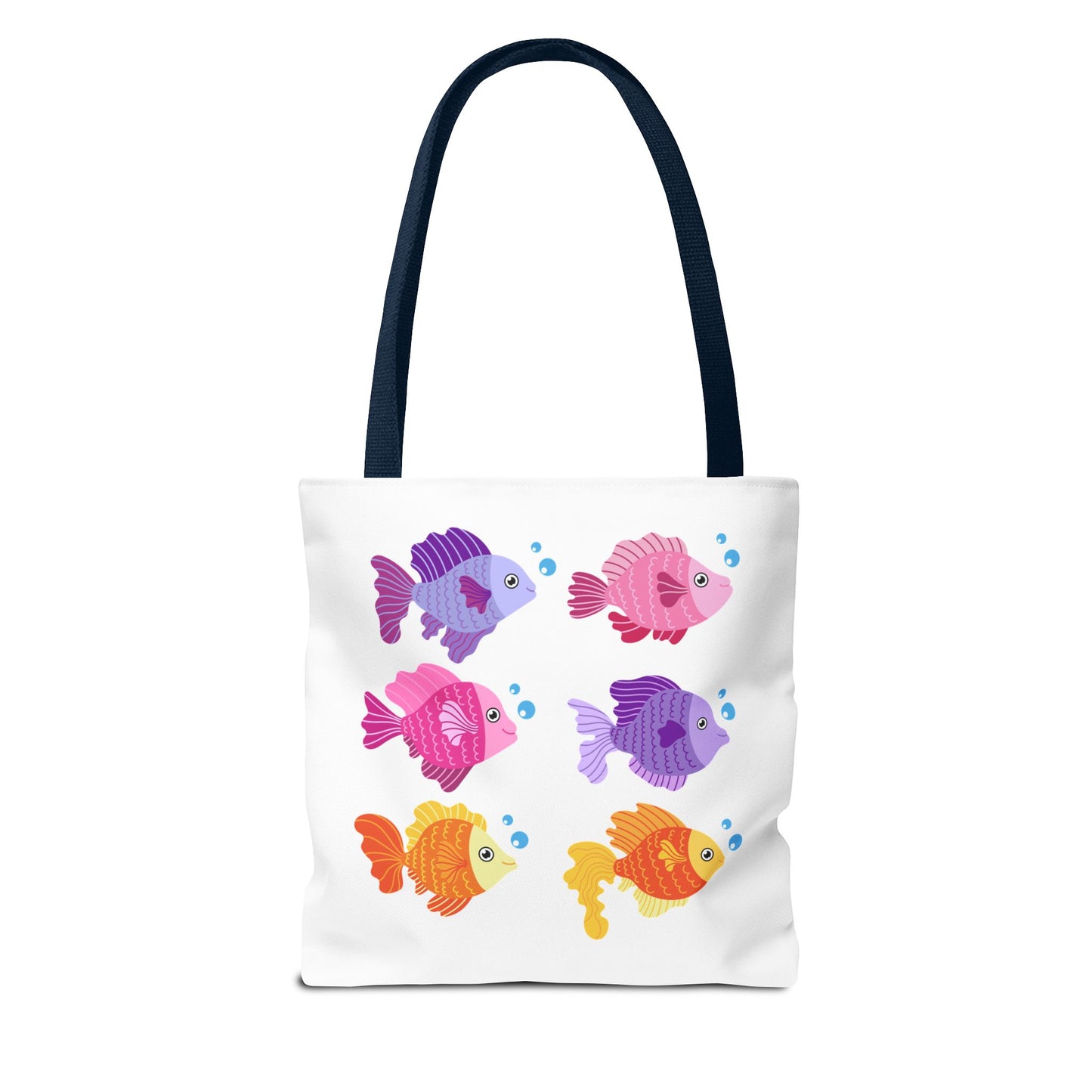 Six fish with cartoonish bubbles Tote Bag