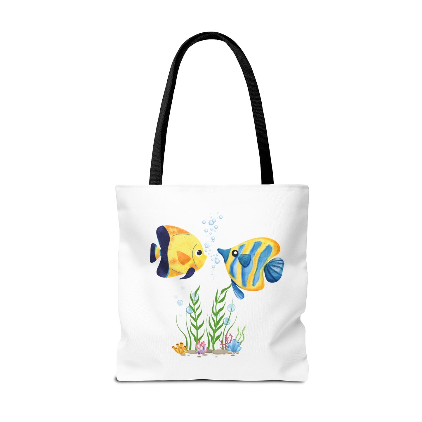 Two fish greet in underwater Tote Bag
