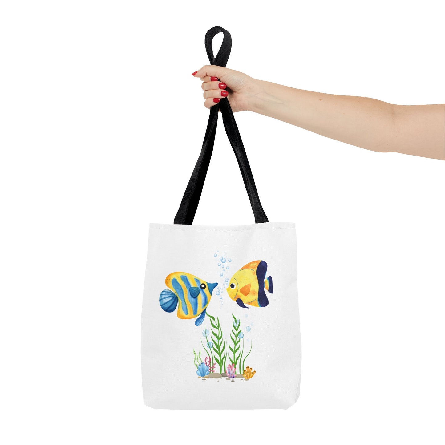 Two fish greet in underwater Tote Bag