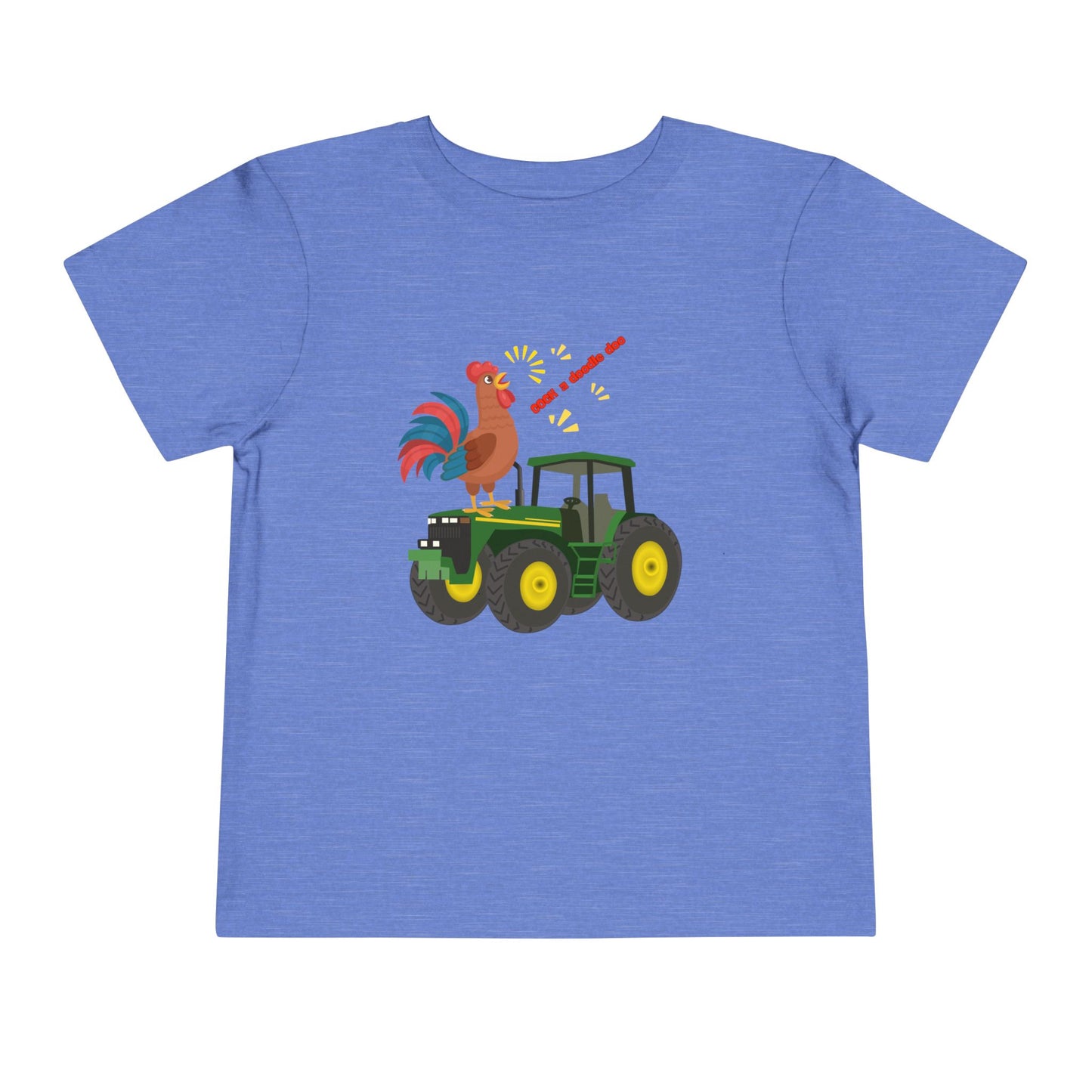 Rooster & Tractor Toddler Tee - Farm Animal Shirt, Cute Toddler Outfit, Birthday Gift, Kids Apparel, Farm Themed Clothing